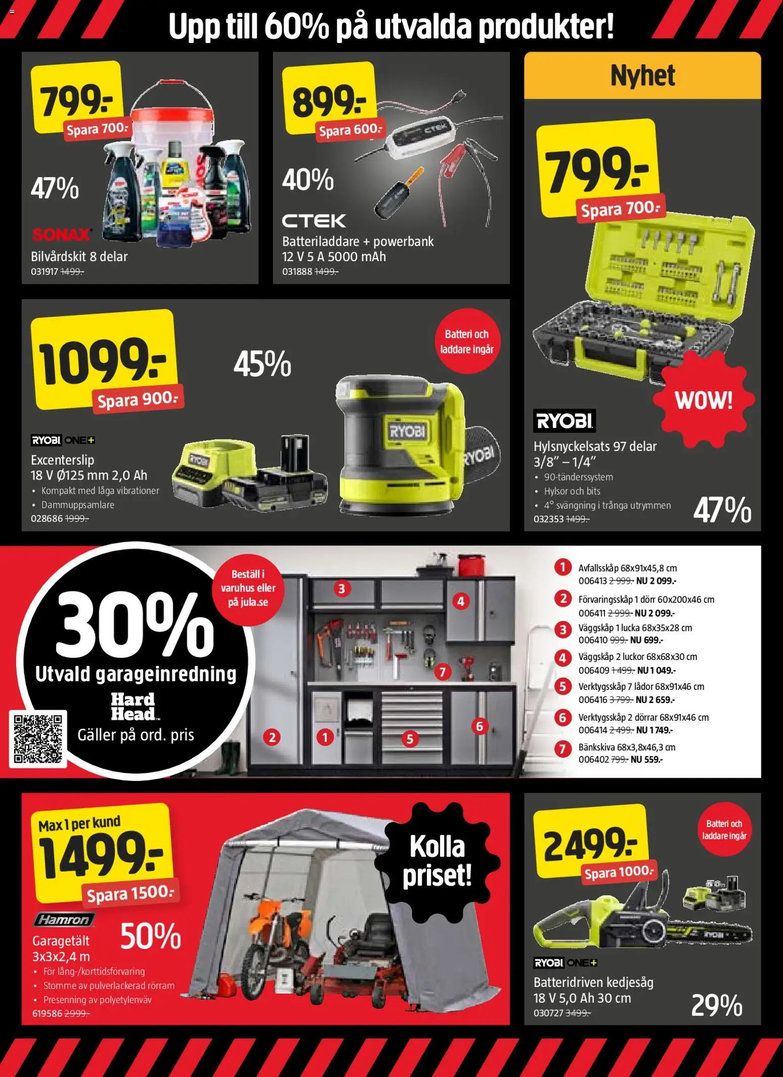 Jula reklamblad aktuell från 24.11.2025 | Sida: 2 | Produkter: Galler, Batteri, Laddare, Powerbank