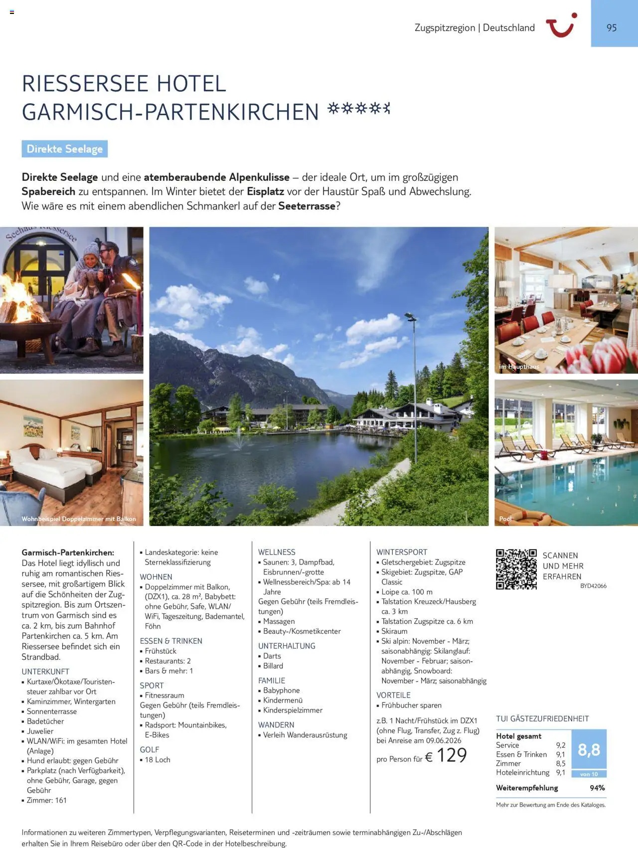 TUI Urlaub mit eigener Anreise 2025/26 – gültig ab 01.11.2025 | Seite: 95 | Produkte: Babybett, Ski, Snowboard, Föhn