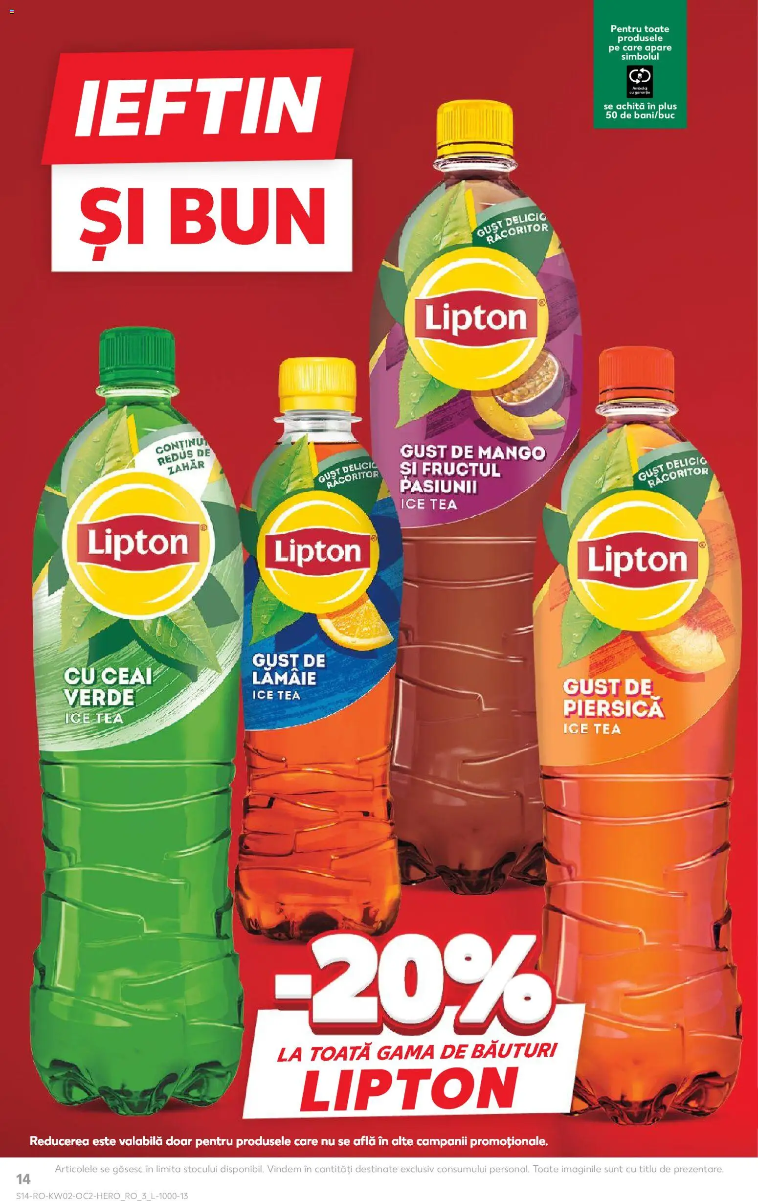 Noul catalog Kaufland – valabil de la 07.01.2026 | Pagină: 14 | Produse: Piersică, Ice tea, Zahăr, Lămâie