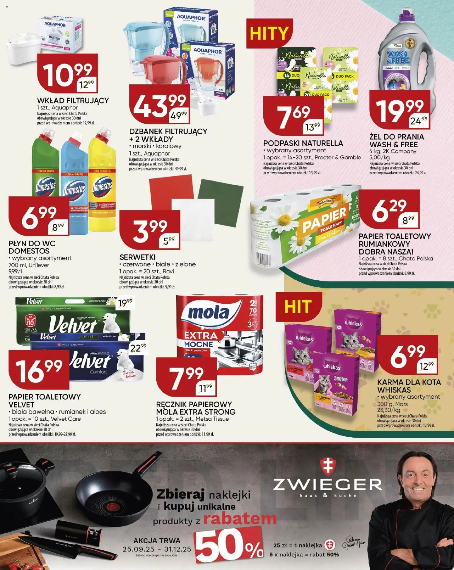 Chata Polska Gazetka od 18.12.2025 | Strona: 19 | Produkty: Dzbanek, Dzbanek filtrujący, Domestos, Karma dla kota