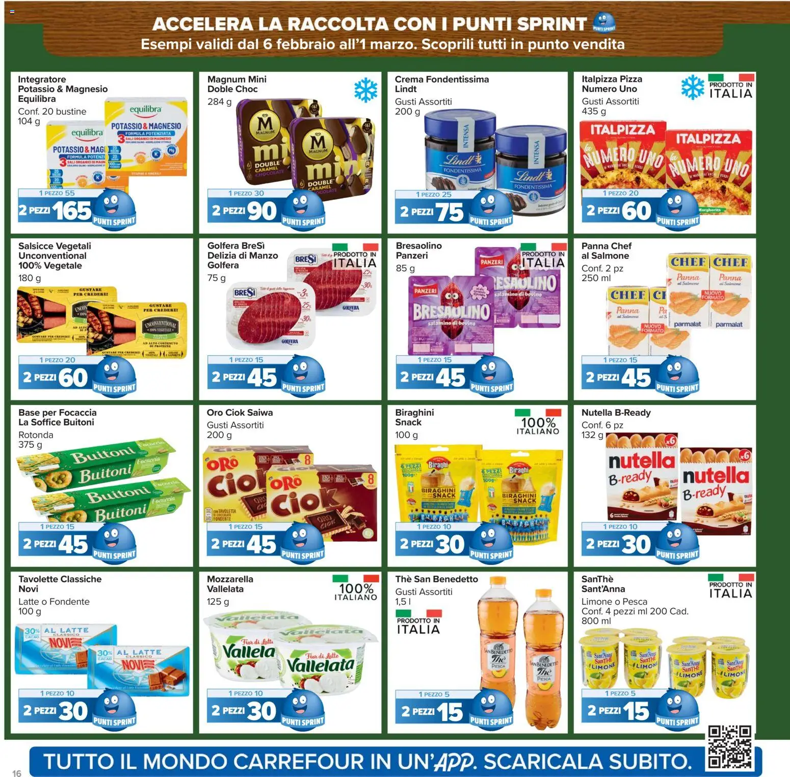Volantino Carrefour del 17.02.2026 | Pagina: 16 | Prodotti: Crema, Manzo, Limone, Nutella