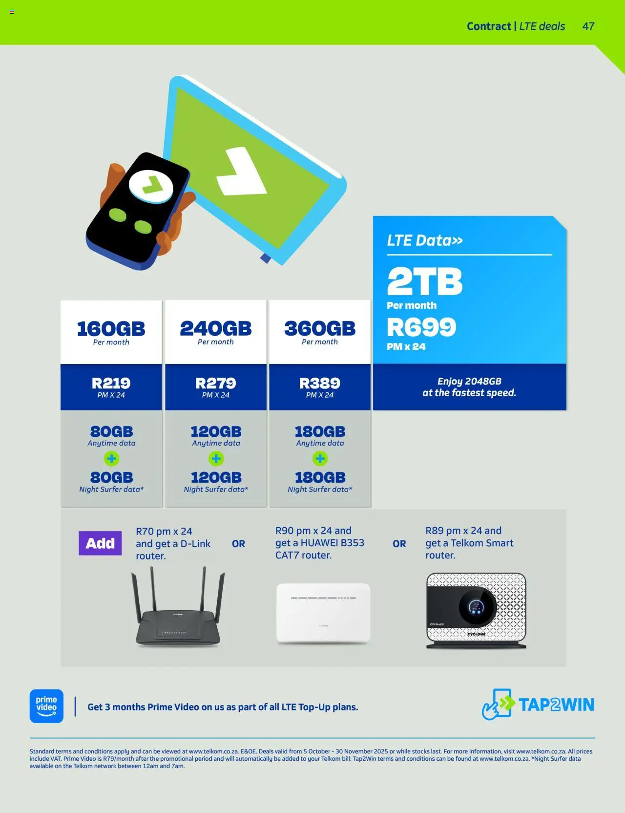 New Telkom catalogue – valid from 05.10.2025 | Page: 45 | Products: Data