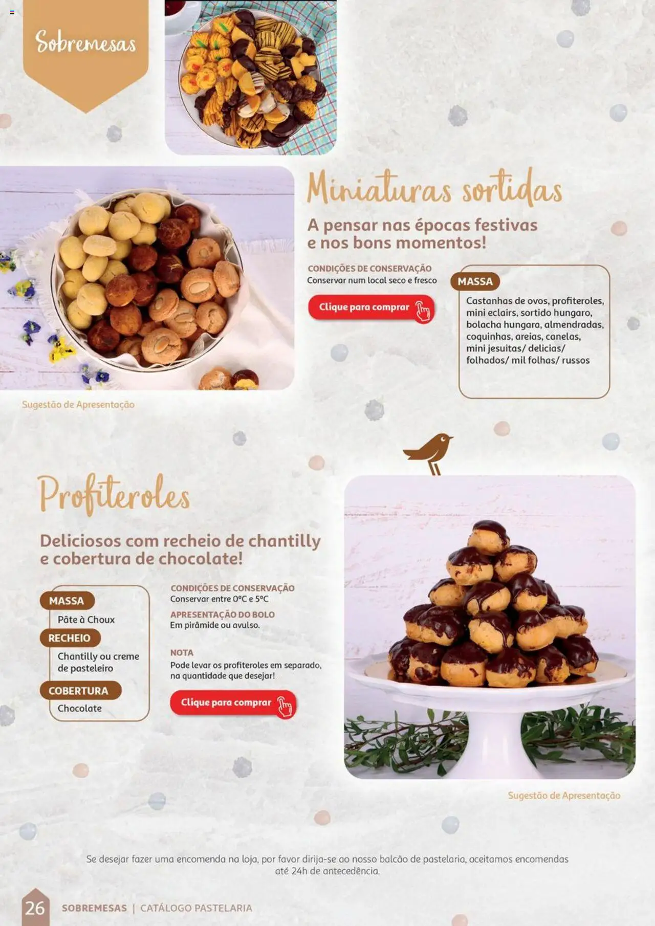 Auchan Catálogo de Pastelaria │ válido de 08.04.2024 | Página: 26 | Produtos: Bolo, Castanhas, Chocolate, Creme