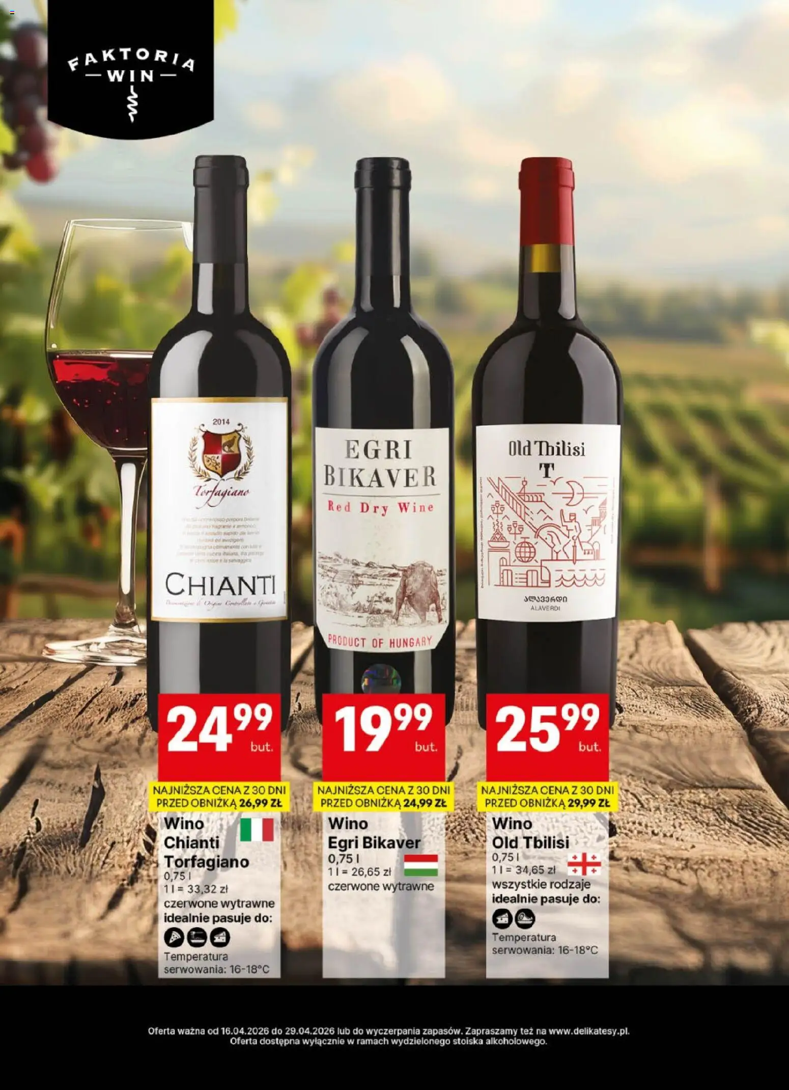 Delikatesy Centrum gazetka - DeliBarek od 16.04.2026 | Strona: 4 | Produkty: Wino, Wino chianti