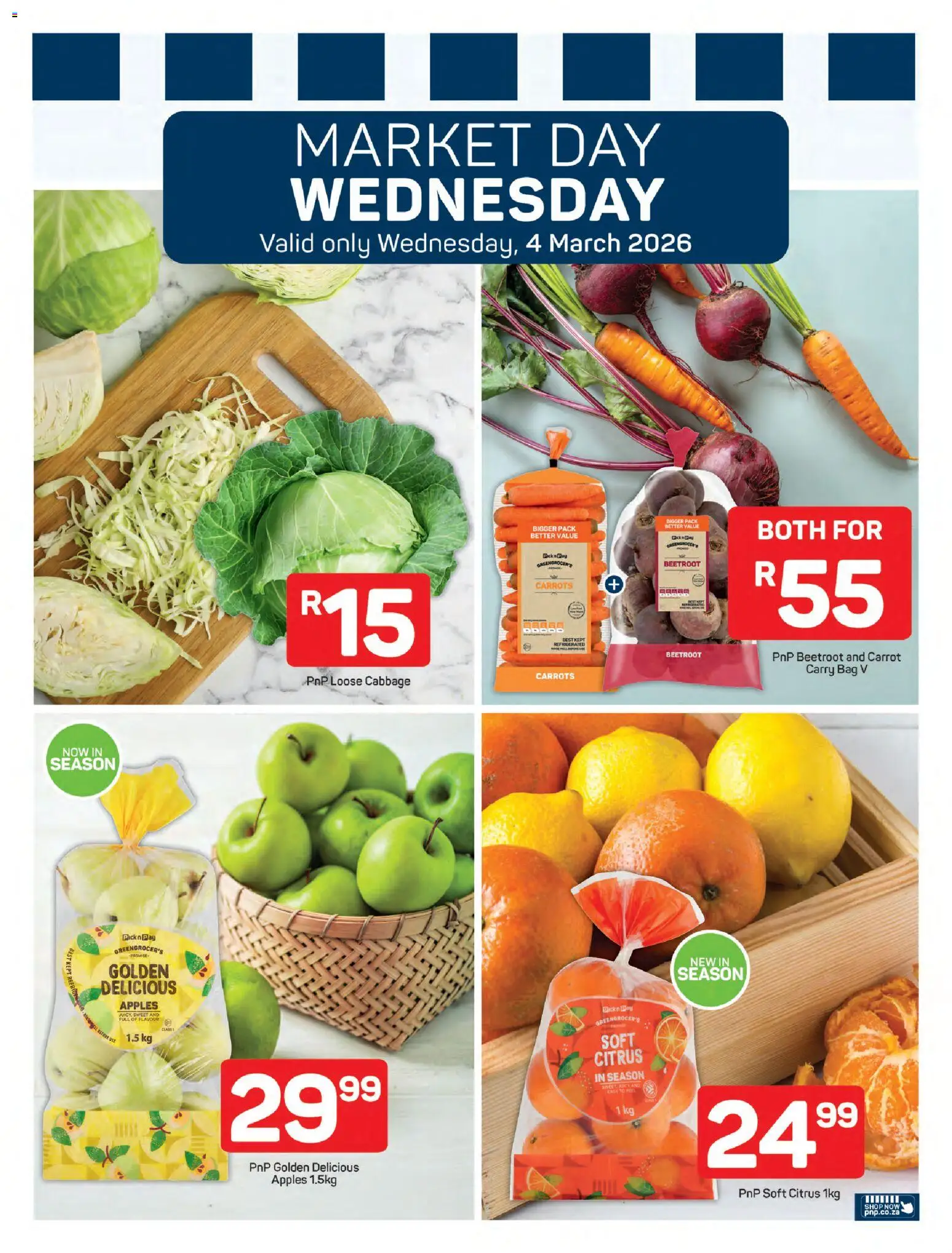 New Pick n Pay catalogue – valid from 02.03.2026 | Page: 7 | Products: Bag, Apples, Carrots, Clay