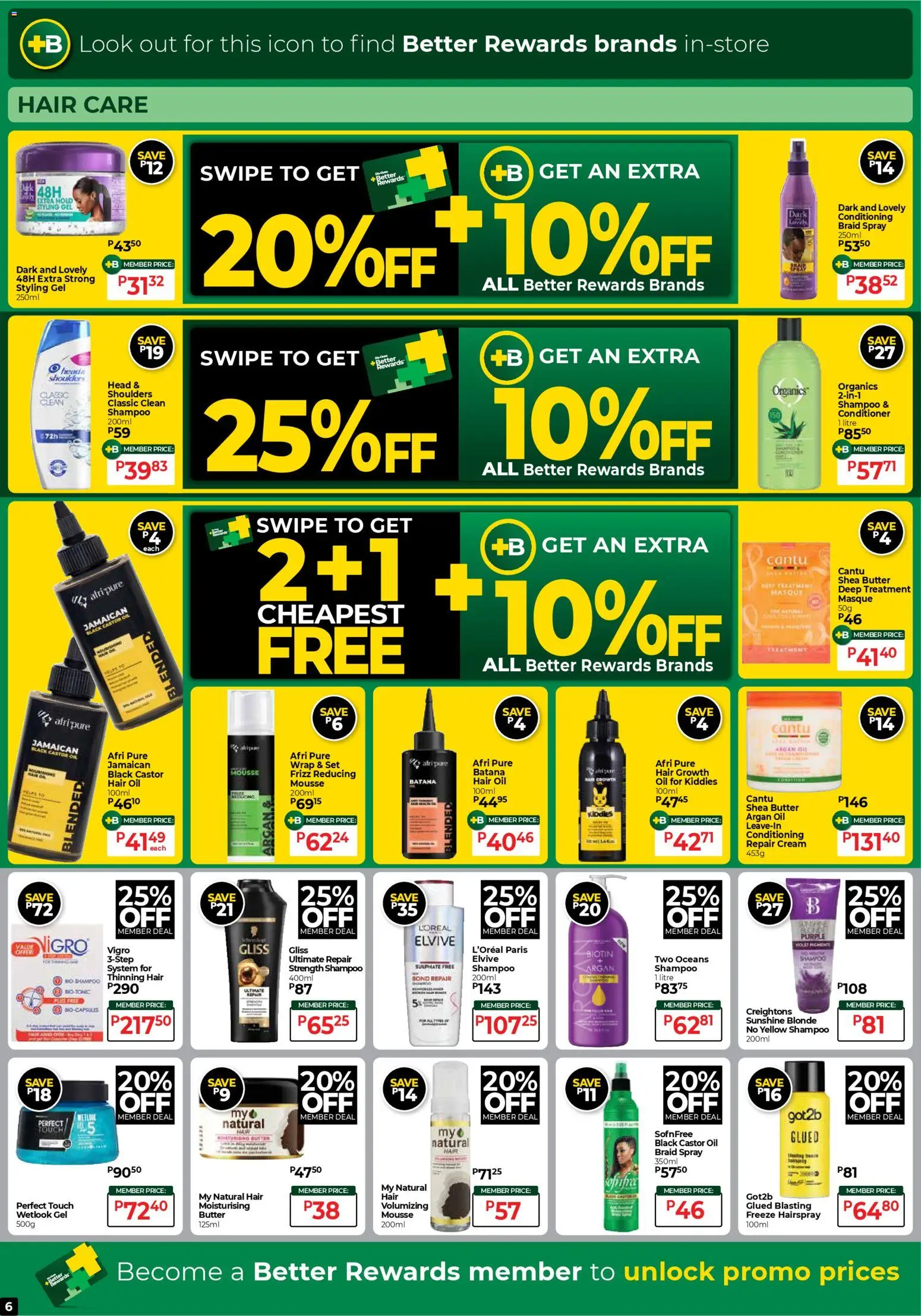 New Dis-Chem catalogue – valid from 24.11.2025 | Page: 6 | Products: Butter, Shampoo, Hair oil, Cream