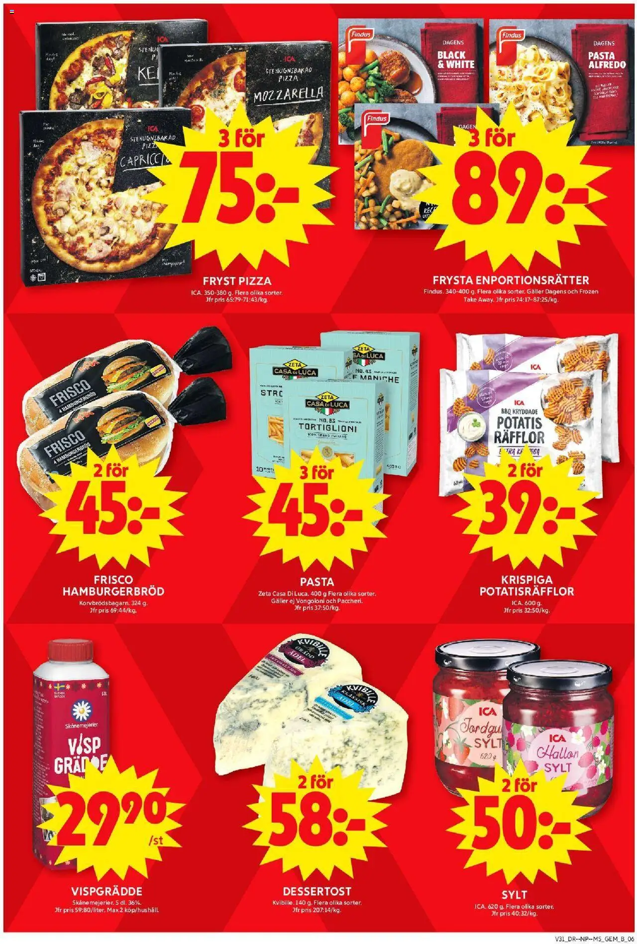 ICA Maxi reklamblad aktuell från 28.07.2025 | Sida: 6 | Produkter: Visp, Galler, Pasta, Hallon
