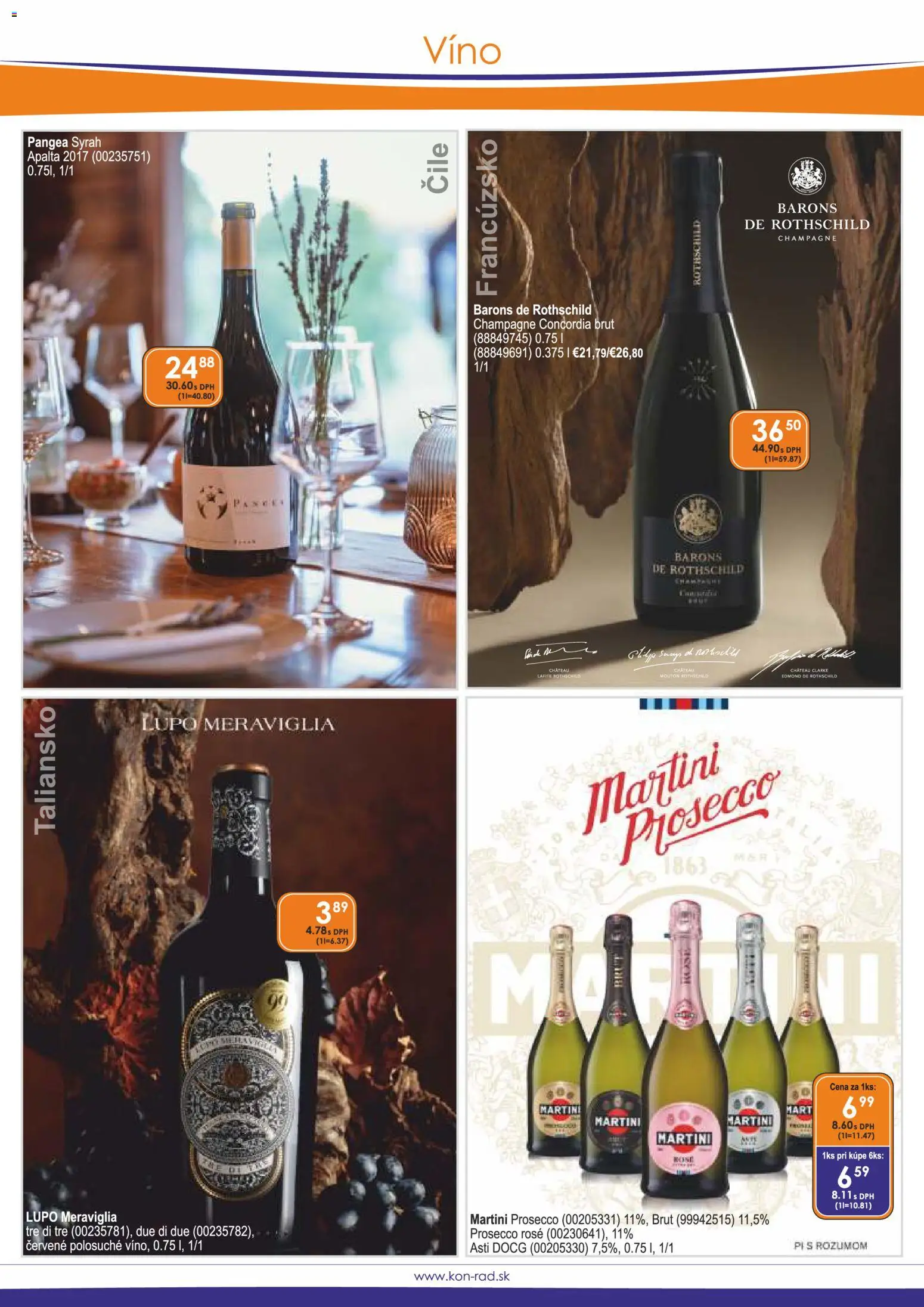 Nové KON - RAD akcie – leták je platný od 01.12.2025 | Strana: 26 | Produkty: Víno, Prosecco