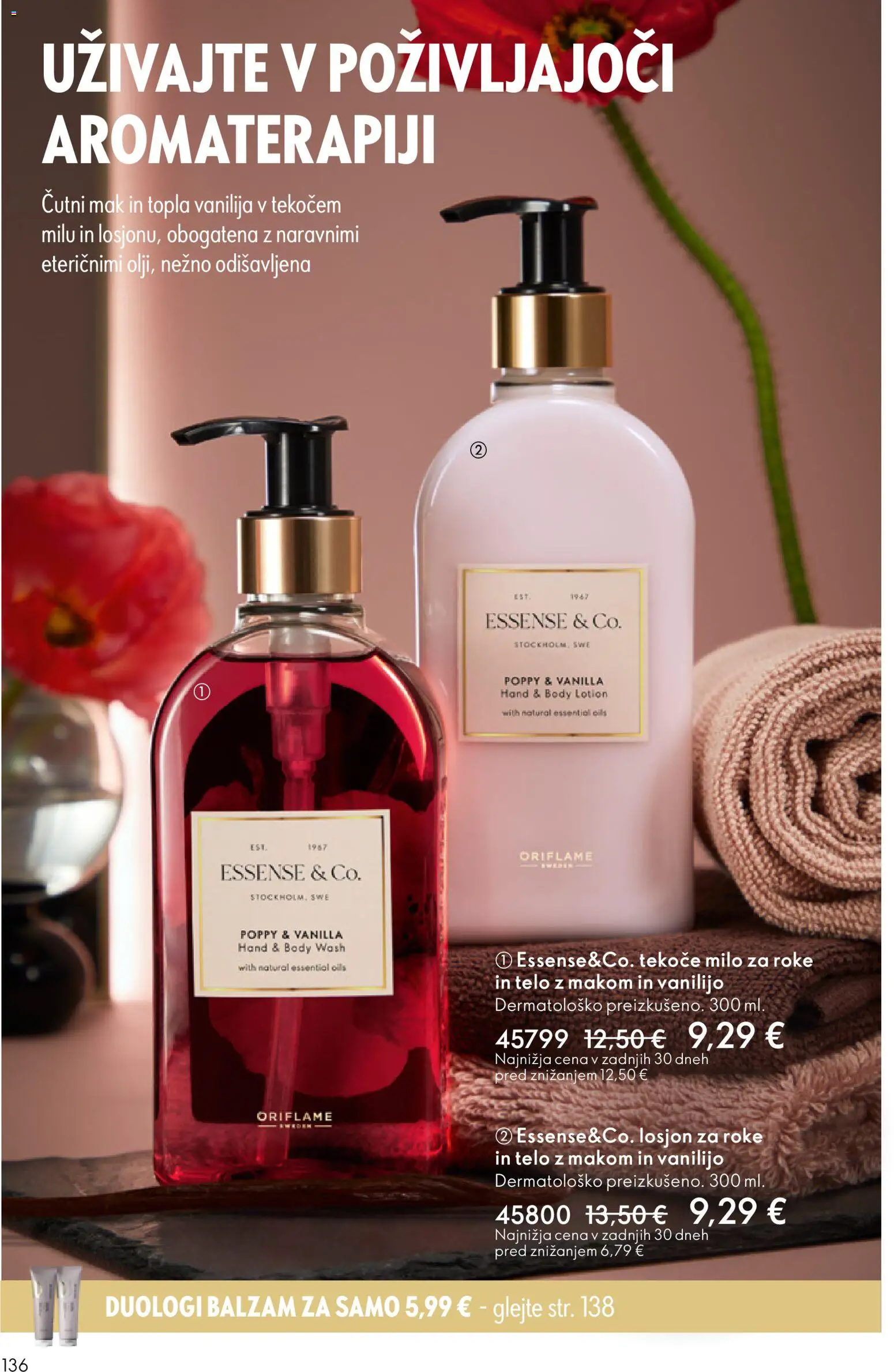 Novi Oriflame katalog ponudbe – veljaven od 19.11.2025 | Stran: 136 | Izdelki: Tekoče milo, Milo
