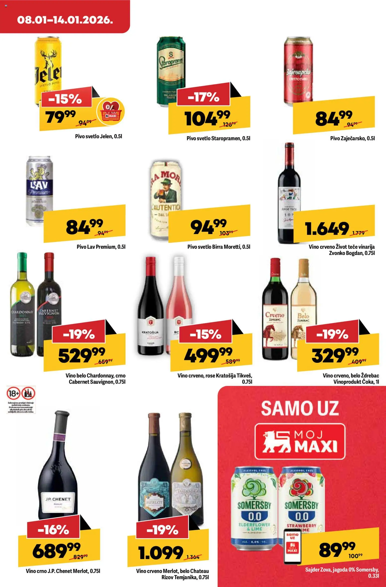 Maxi katalog - važi od 08.01.2026 | Strana: 17 | Proizvode: Jagoda, Somersby, Vino, Pivo
