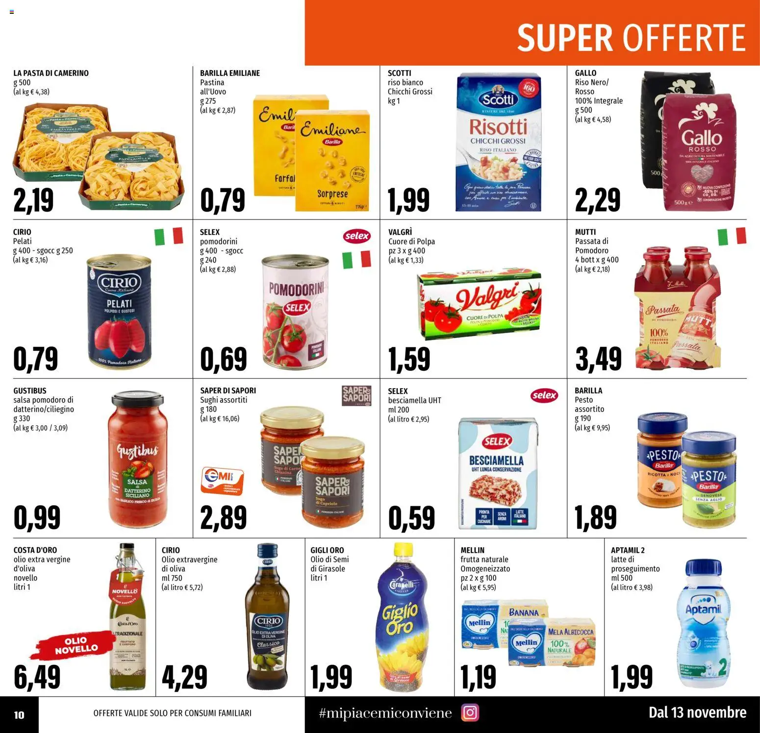 Volantino EMI del 13.11.2025 | Pagina: 10 | Prodotti: Pomodorini, Aglio, Noci, Mutti