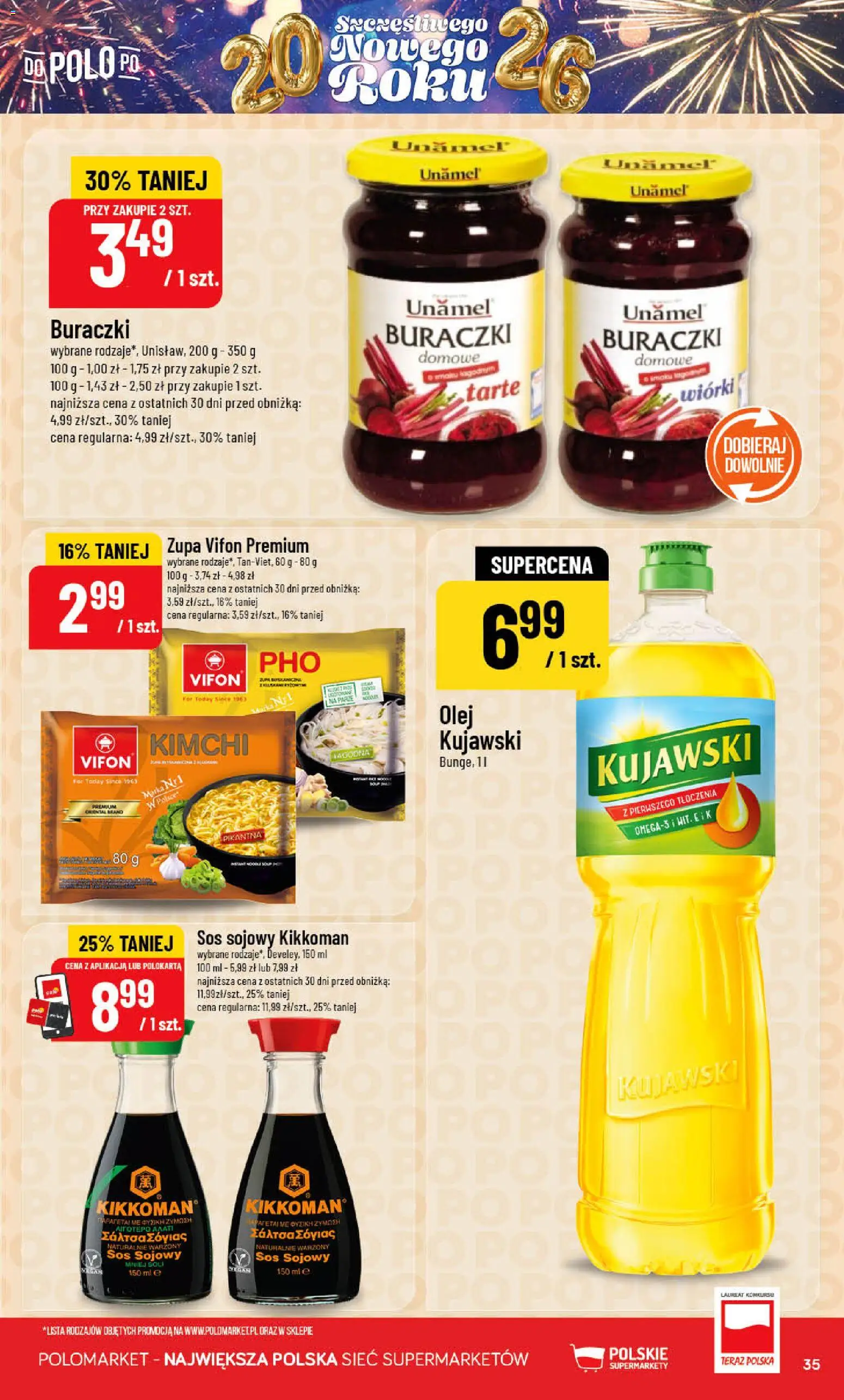 POLOmarket Gazetka od 27.12.2025 | Strona: 35 | Produkty: Kimchi, Vifon, Sos sojowy, Sos