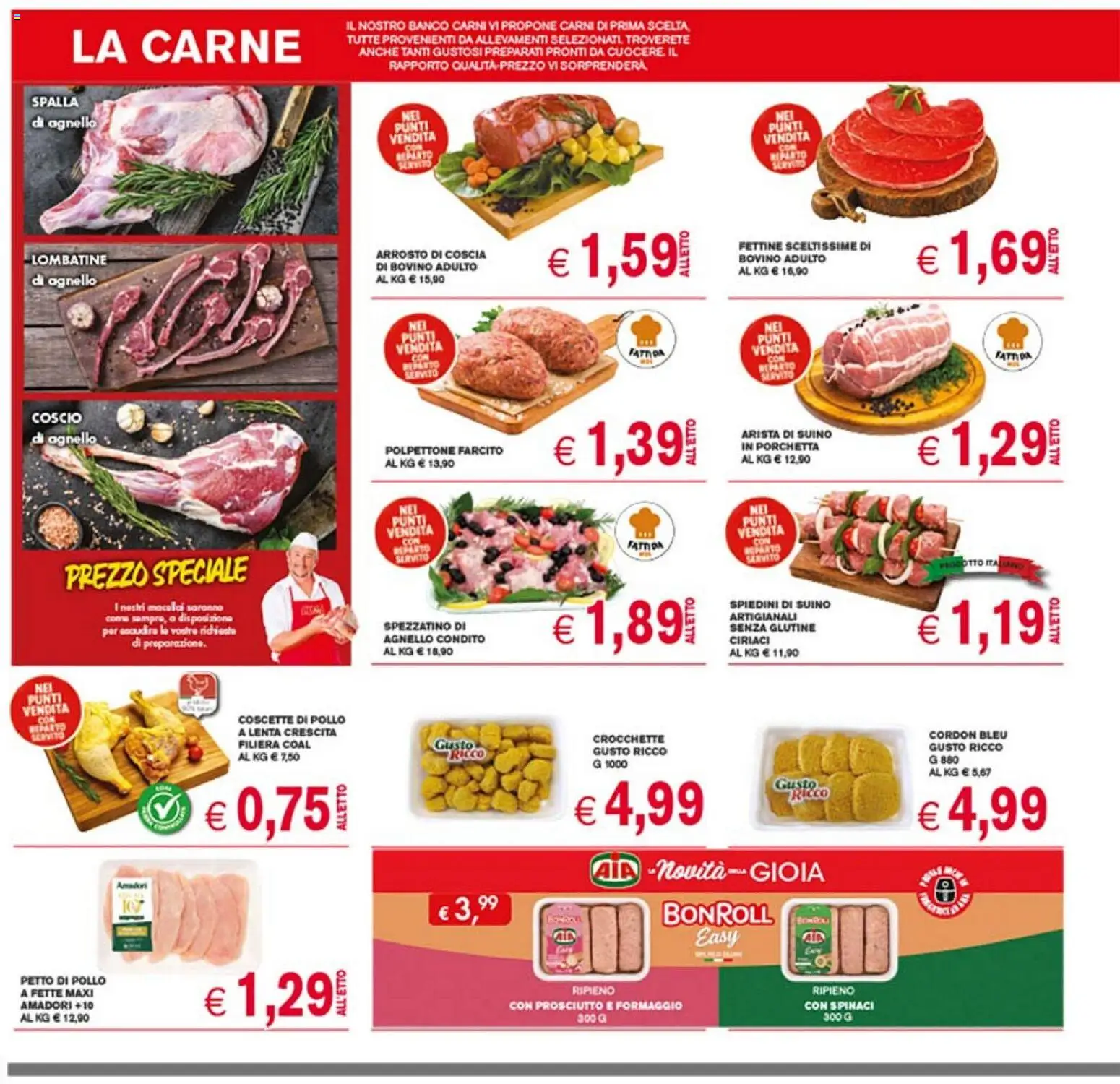 Volantino Coal del 26.03.2026 | Pagina: 4 | Prodotti: Arrosto, Suino, Prosciutto, Spiedini