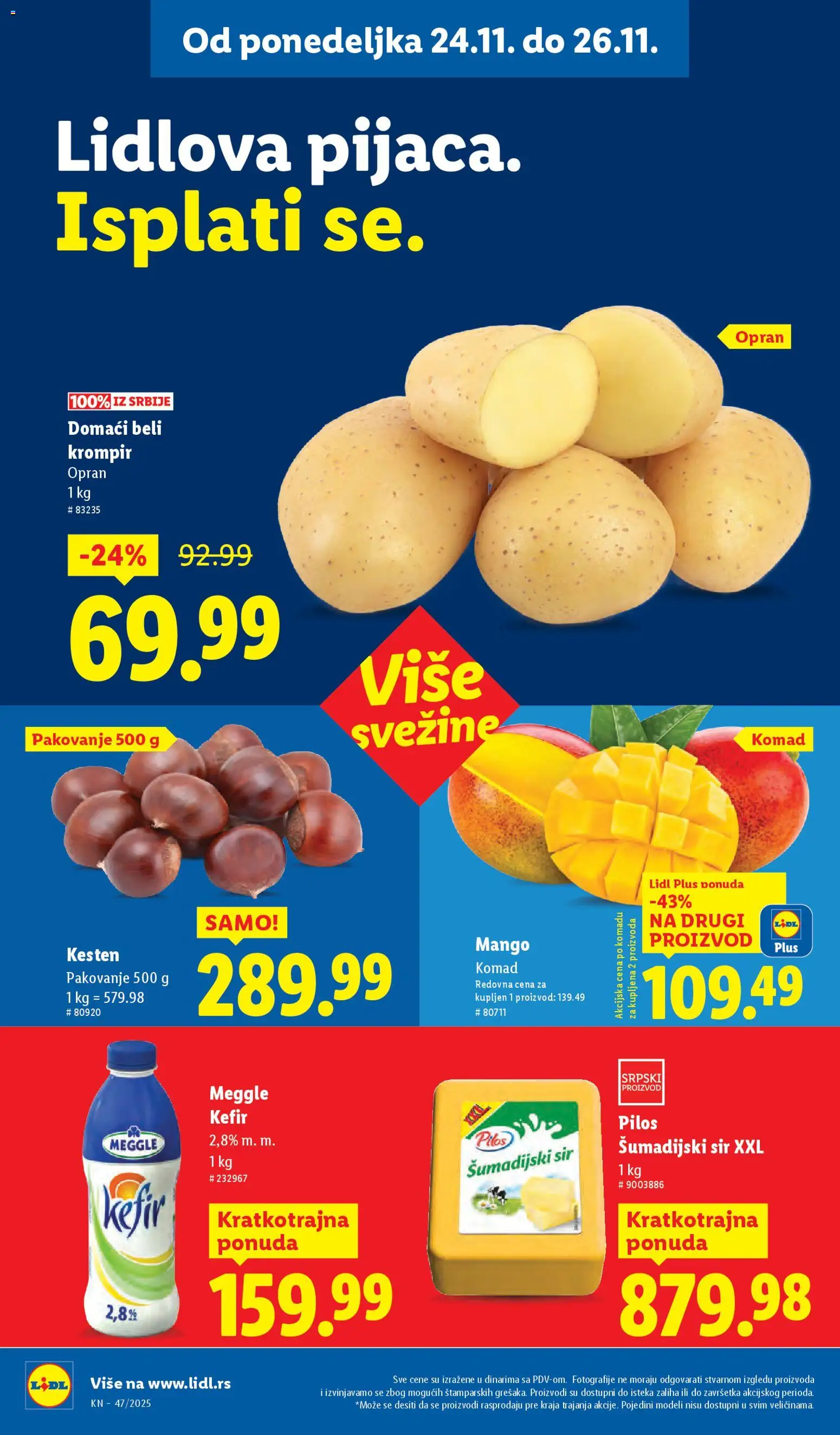 Lidl katalog - važi od 20.11.2025 | Strana: 74 | Proizvode: Mango, Krompir, Pakovanje, Beli krompir