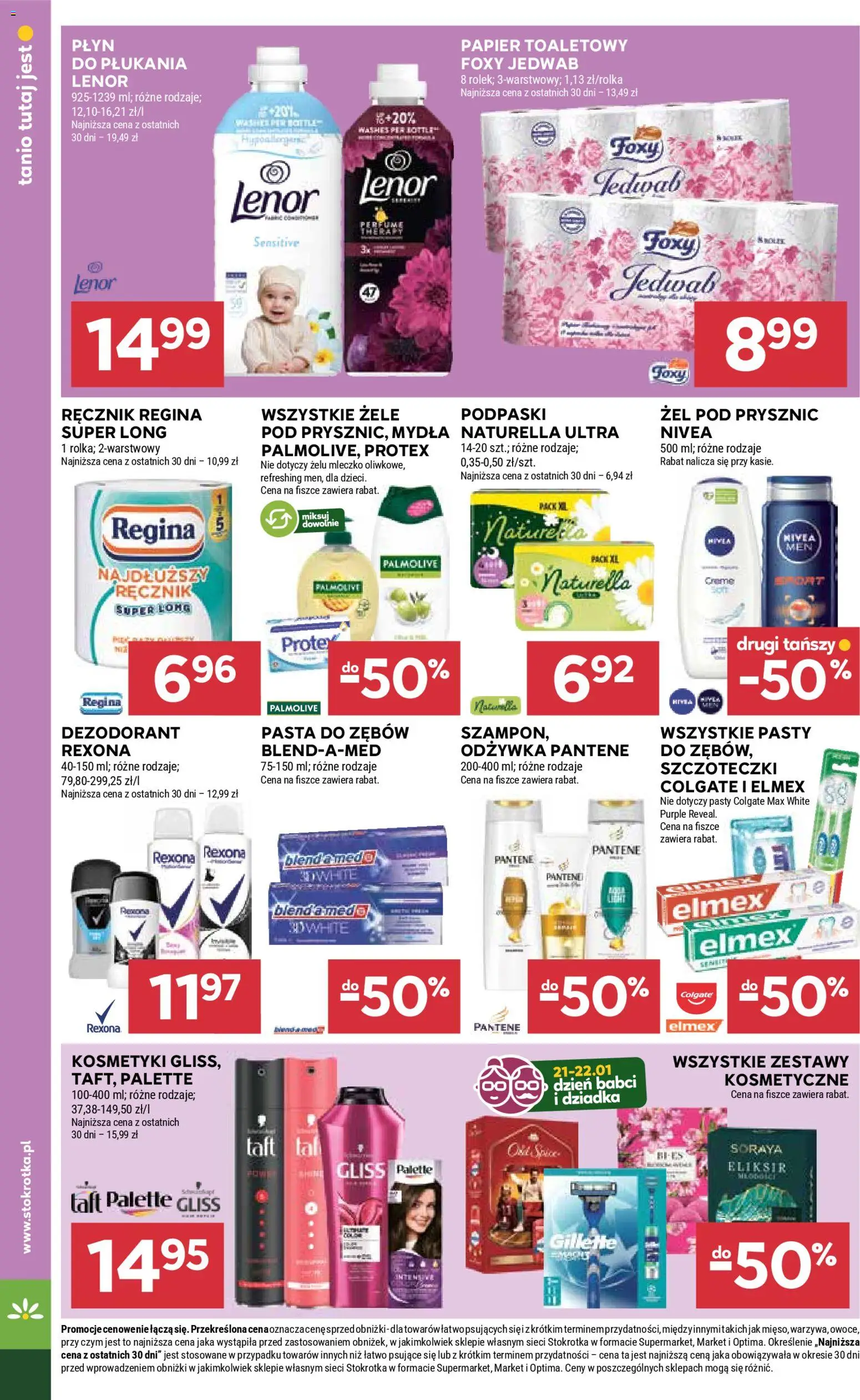 Stokrotka Gazetka od 15.01.2026 | Strona: 22 | Produkty: Stokrotka, Kosmetyki, Żel pod prysznic, Owoce