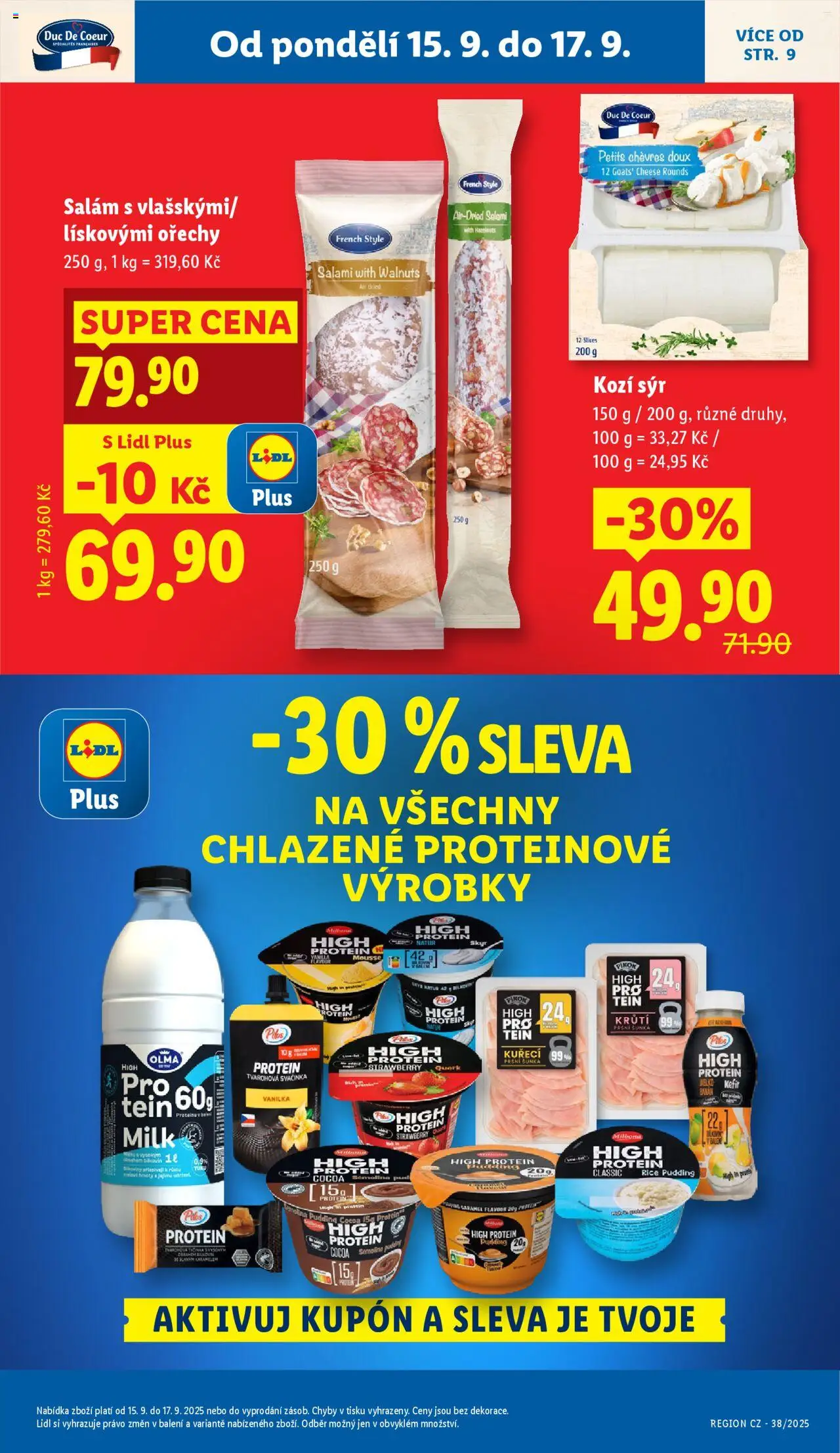 Lidl leták od 15.09.2025 | Strana: 3 | Produkty: Ořechy, Milbona, Skyr, Kozí sýr
