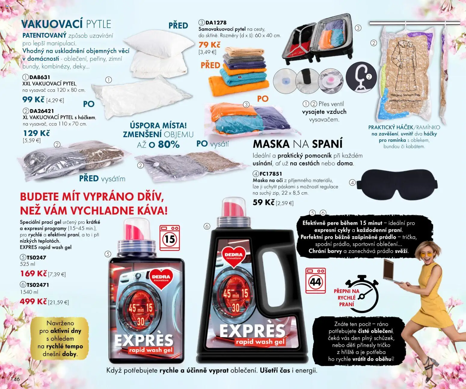 Nové Dedra akcie – leták je platný od 01.02.2026 | Strana: 46 | Produkty: Ventil, Vysávač, Maska, Deky