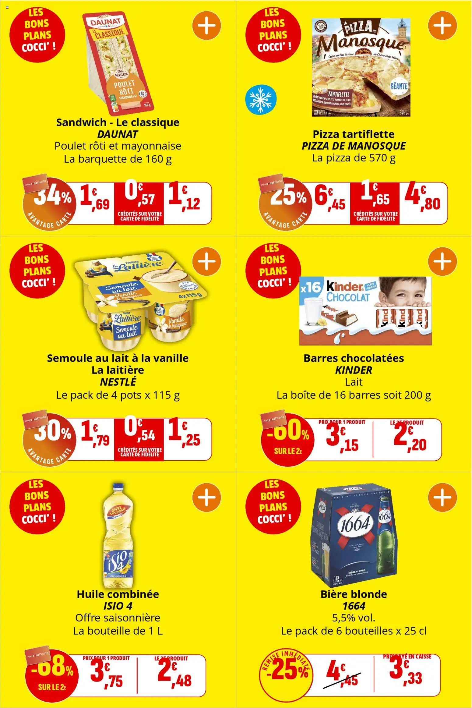 {H1} | Page: 3 | Produits: Tartiflette, Huile, Pizza, Pommes