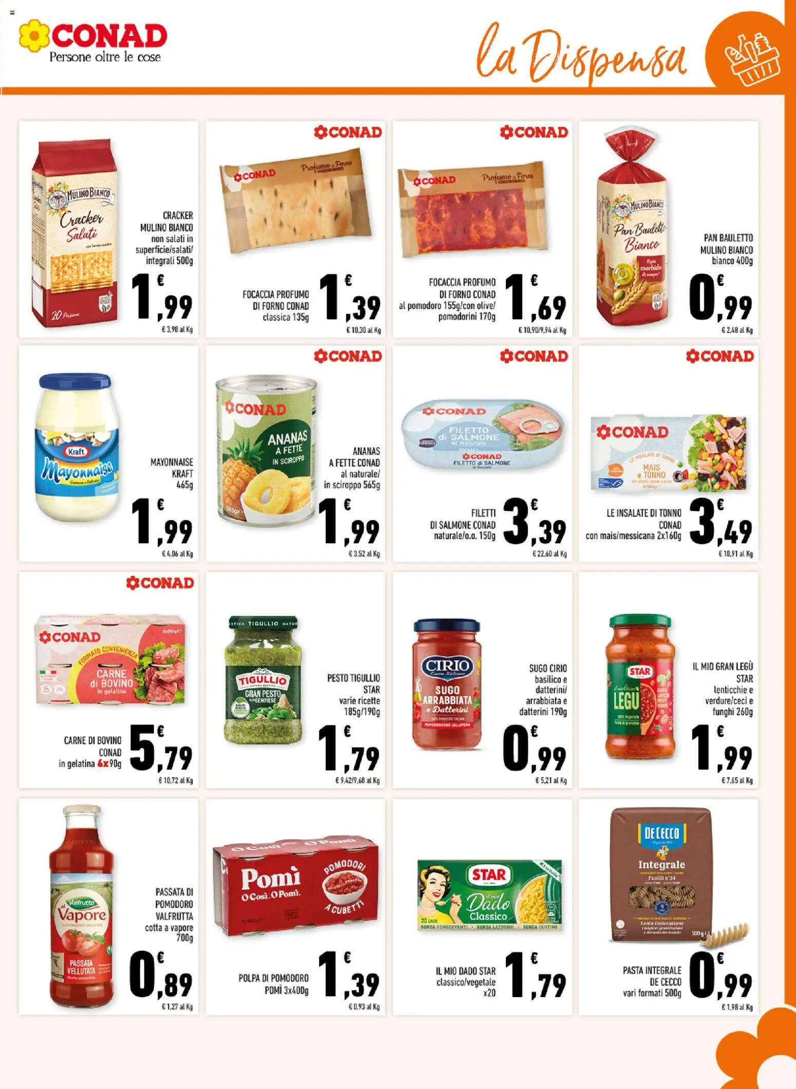 Volantino Conad del 22.04.2026 | Pagina: 13 | Prodotti: Pomodorini, Salmone, Crackers, Tonno
