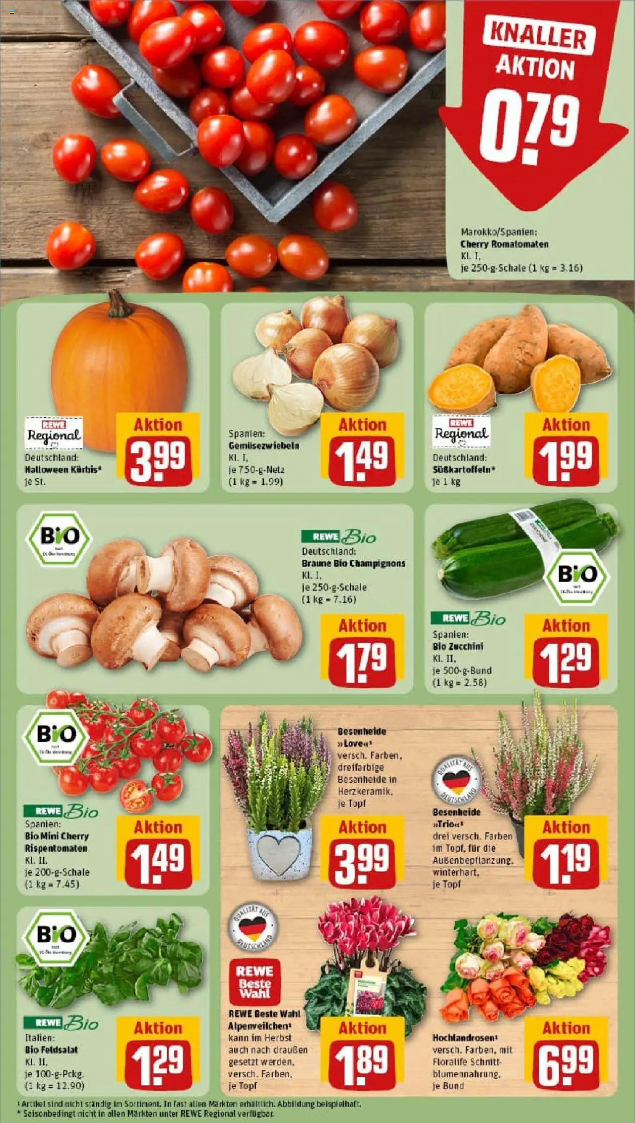 Rewe prospekt Mechernich	 – gültig ab 13.10.2025 | Seite: 7 | Produkte: Champignons, Zucchini