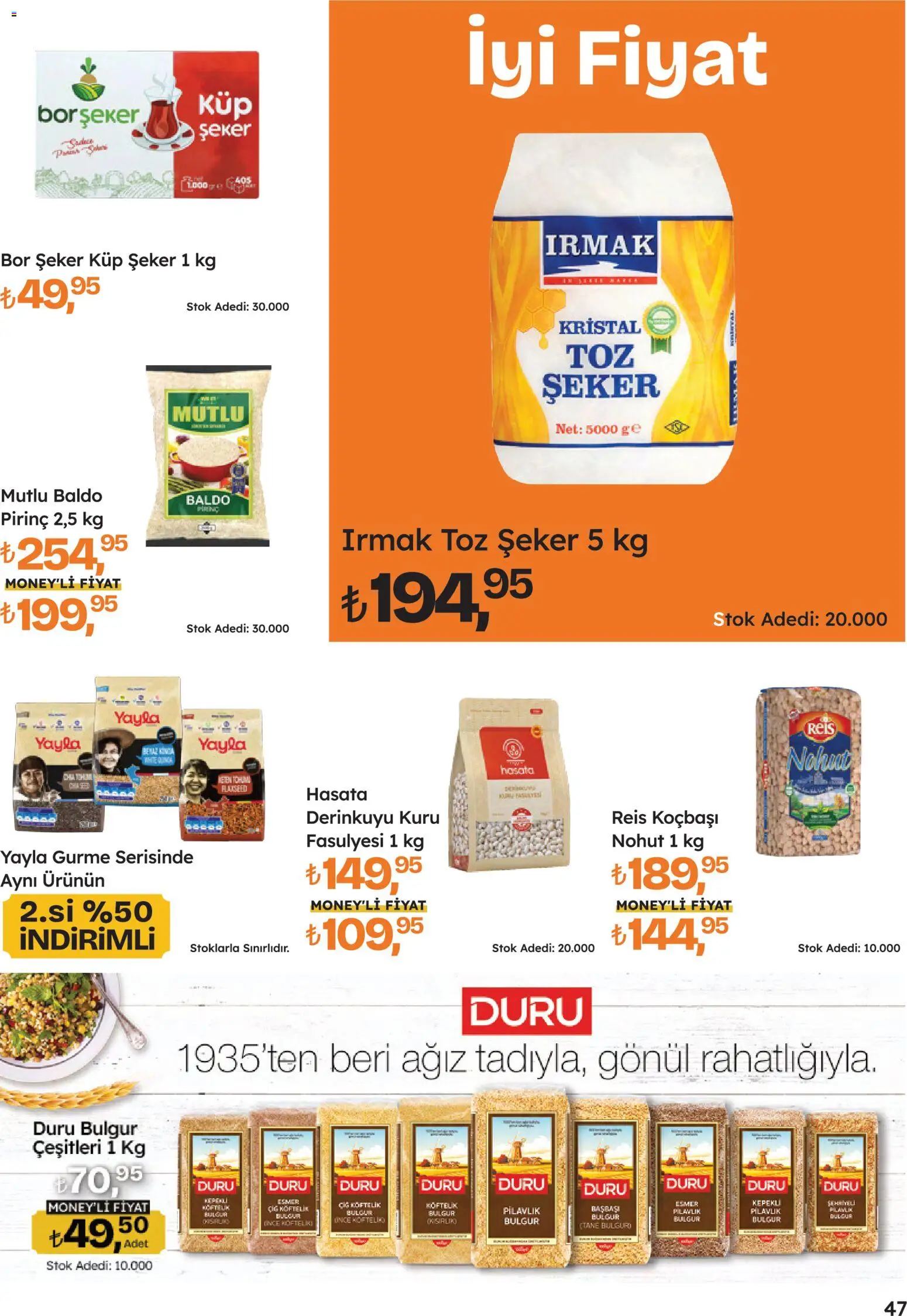 Migros Katalog - 5M Migroskop Dijital - 16.04.2026 tarihinden itibaren geçerlidir | Sayfa: 47 | Ürünler: Pirinç, Şeker, Toz şeker, Küp şeker