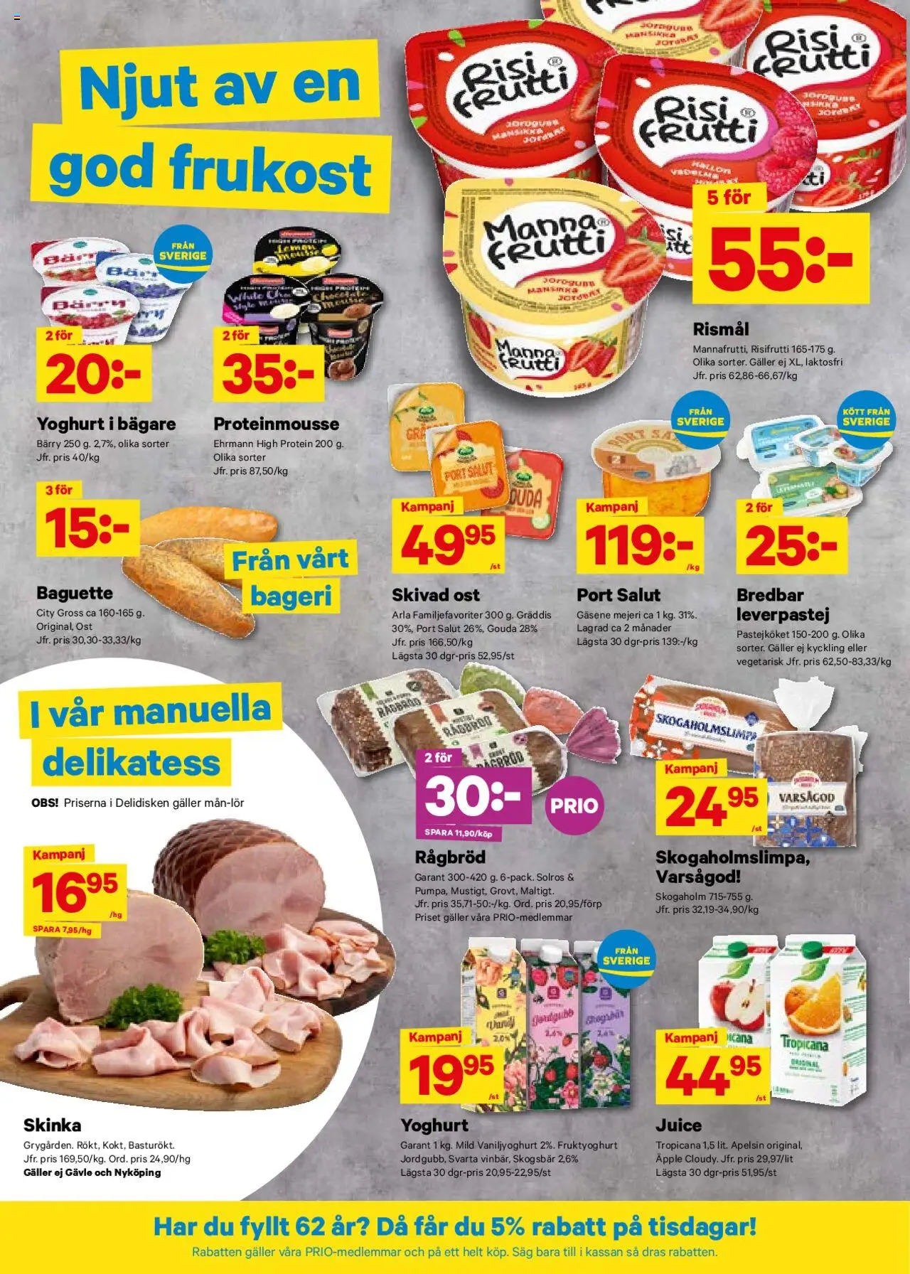 City Gross reklamblad aktuell från 08.09.2025 | Sida: 4 | Produkter: Bageri, Galler, Risifrutti, Ost