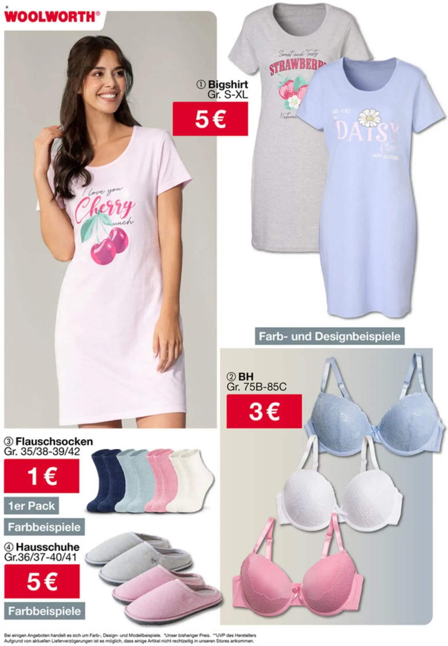 Woolworth Prospekt 	 – gültig ab 02.01.2026 | Seite: 24 | Produkte: BH, Hausschuhe