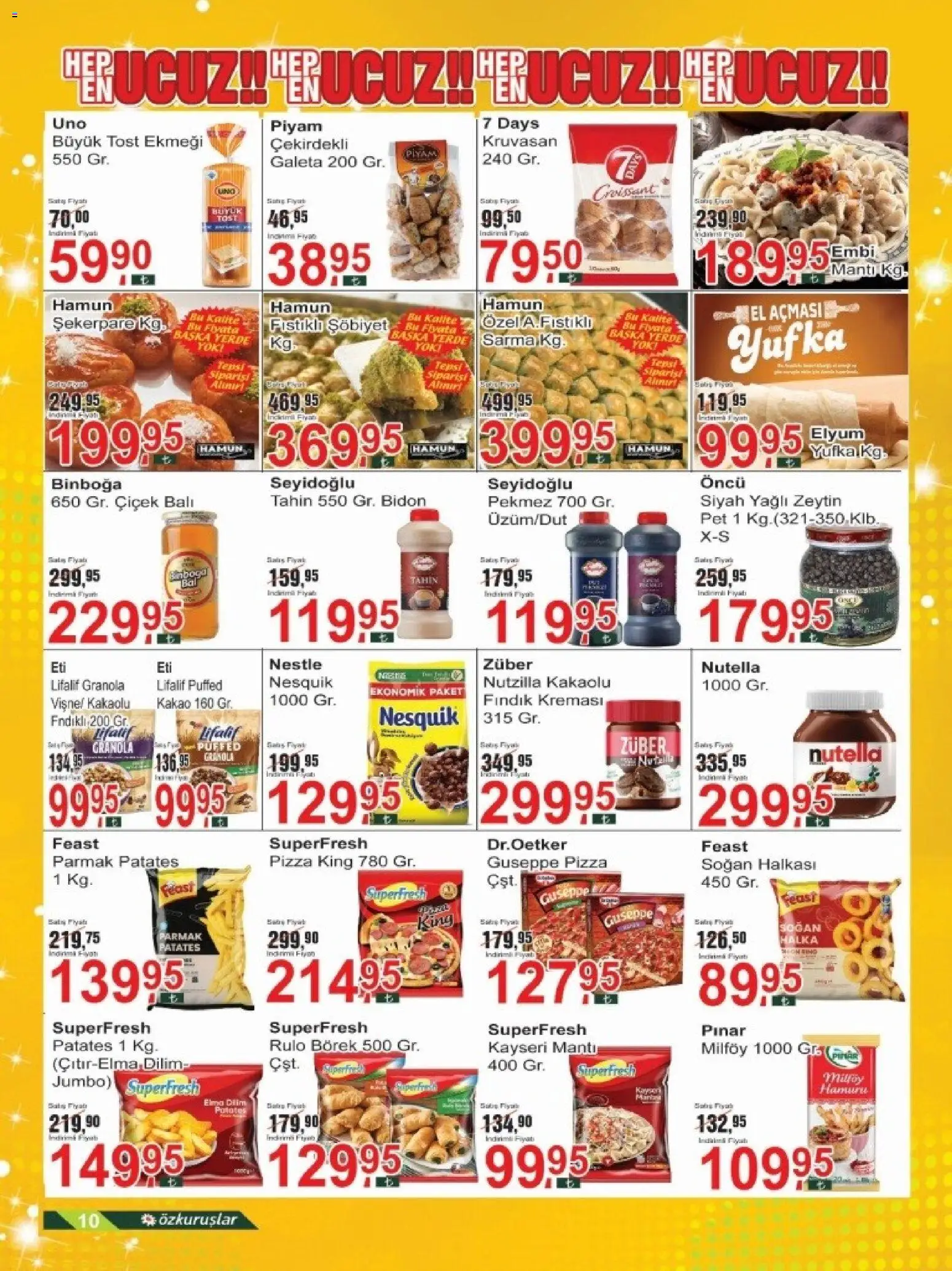 Özkuruşlar Katalog - 20.12.2025 tarihinden itibaren geçerlidir | Sayfa: 10 | Ürünler: Pizza, Elma, Soğan, Zeytin