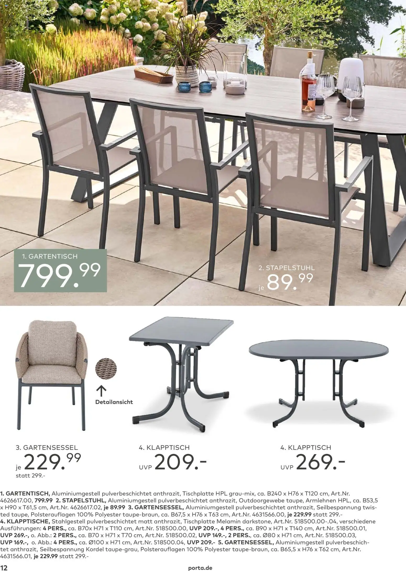 Porta! Gartenmöbel Katalog – gültig ab 01.03.2026 | Seite: 12