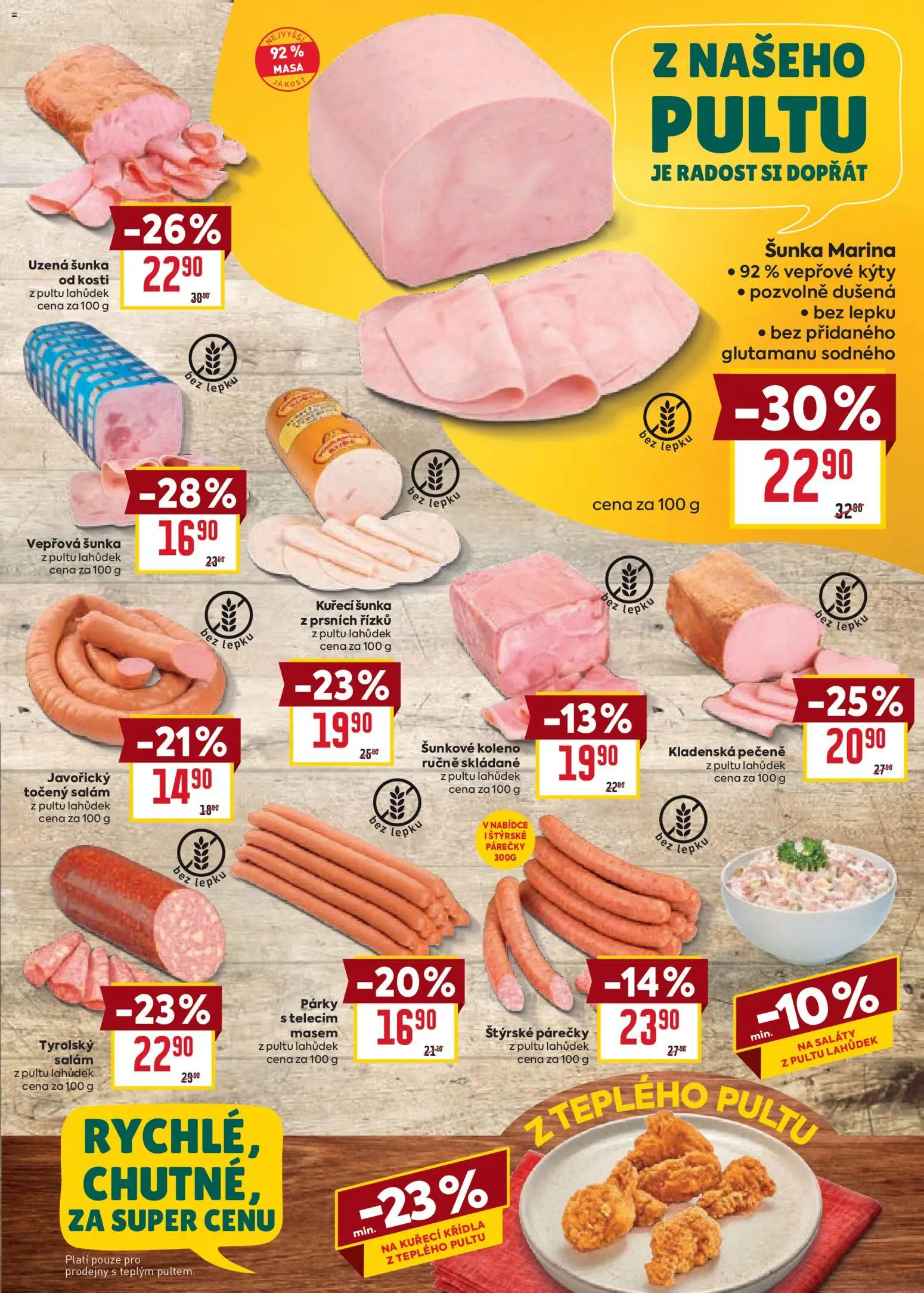 Billa Velký leták od 21.01.2026 | Strana: 9 | Produkty: Saláty, Salám, Kuřecí šunka, Kuřecí Křídla