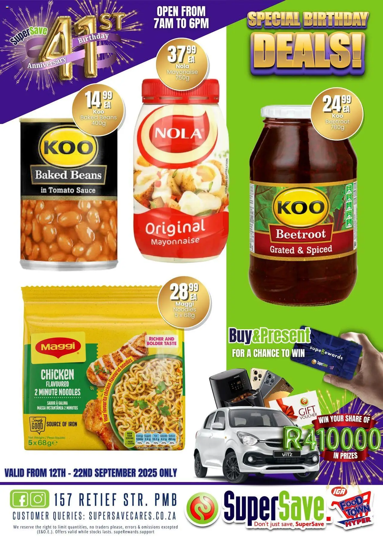 New Super Save catalogue – valid from 16.09.2025 | Page: 18 | Products: Beans, Chicken, Noodles, Mayonnaise