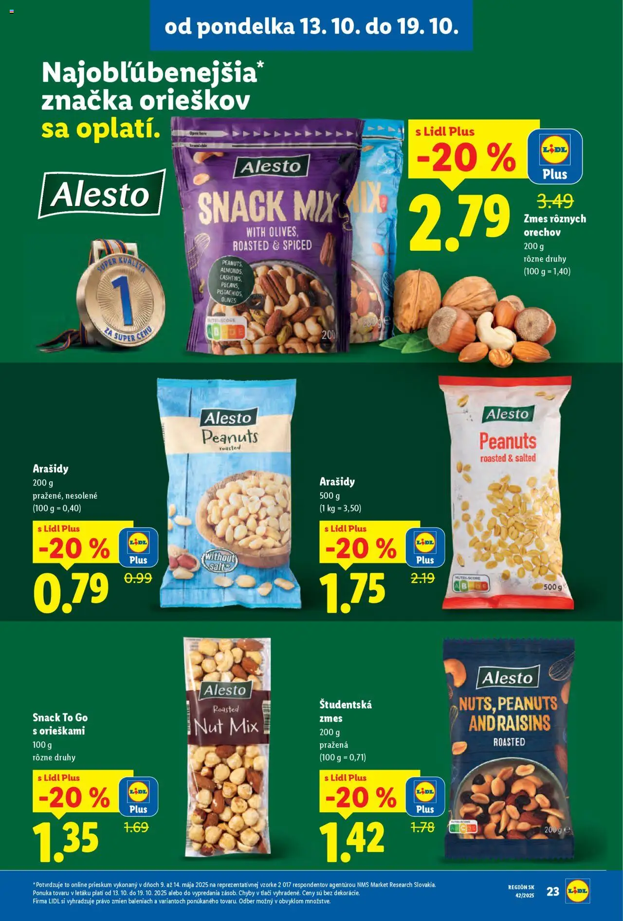 Nové Lidl akcie – leták je platný od 16.10.2025 | Strana: 67 | Produkty: Arašidy