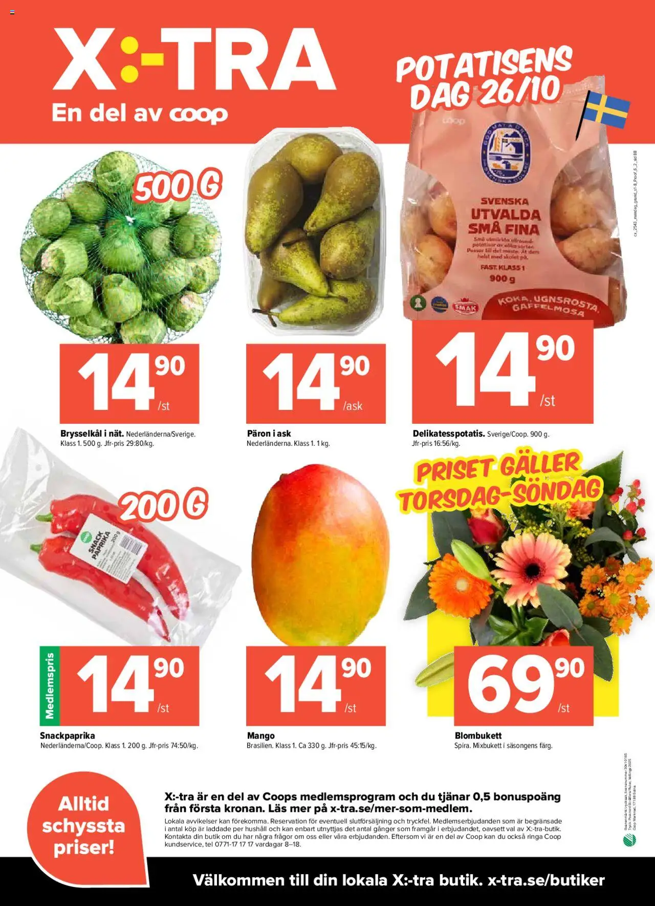 Coop X:-TRA reklamblad aktuell från 20.10.2025 | Sida: 8 | Produkter: Galler, Mango