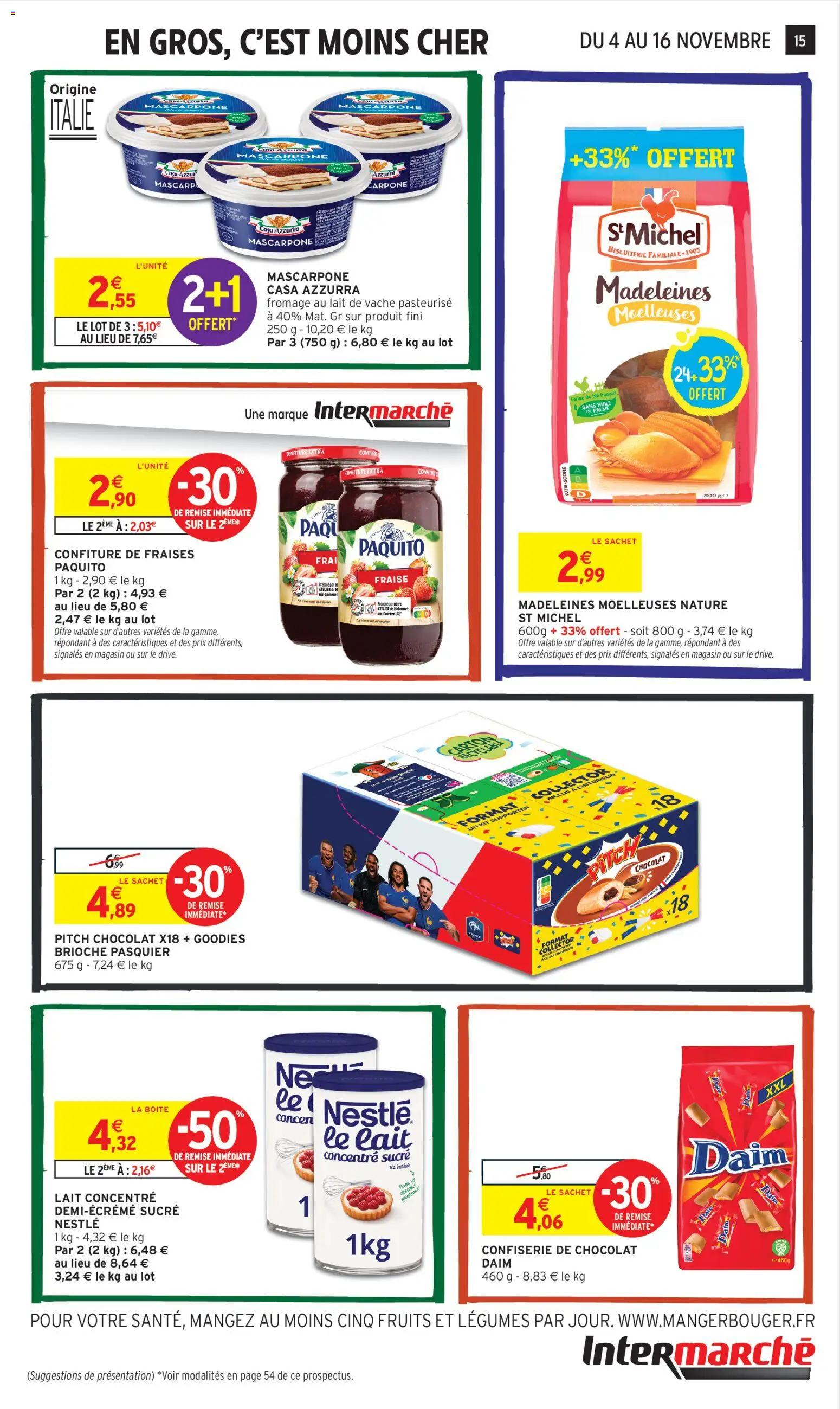 {H1} | Page: 15 | Produits: Farine de ble, Sucre, Chocolat, Fraises