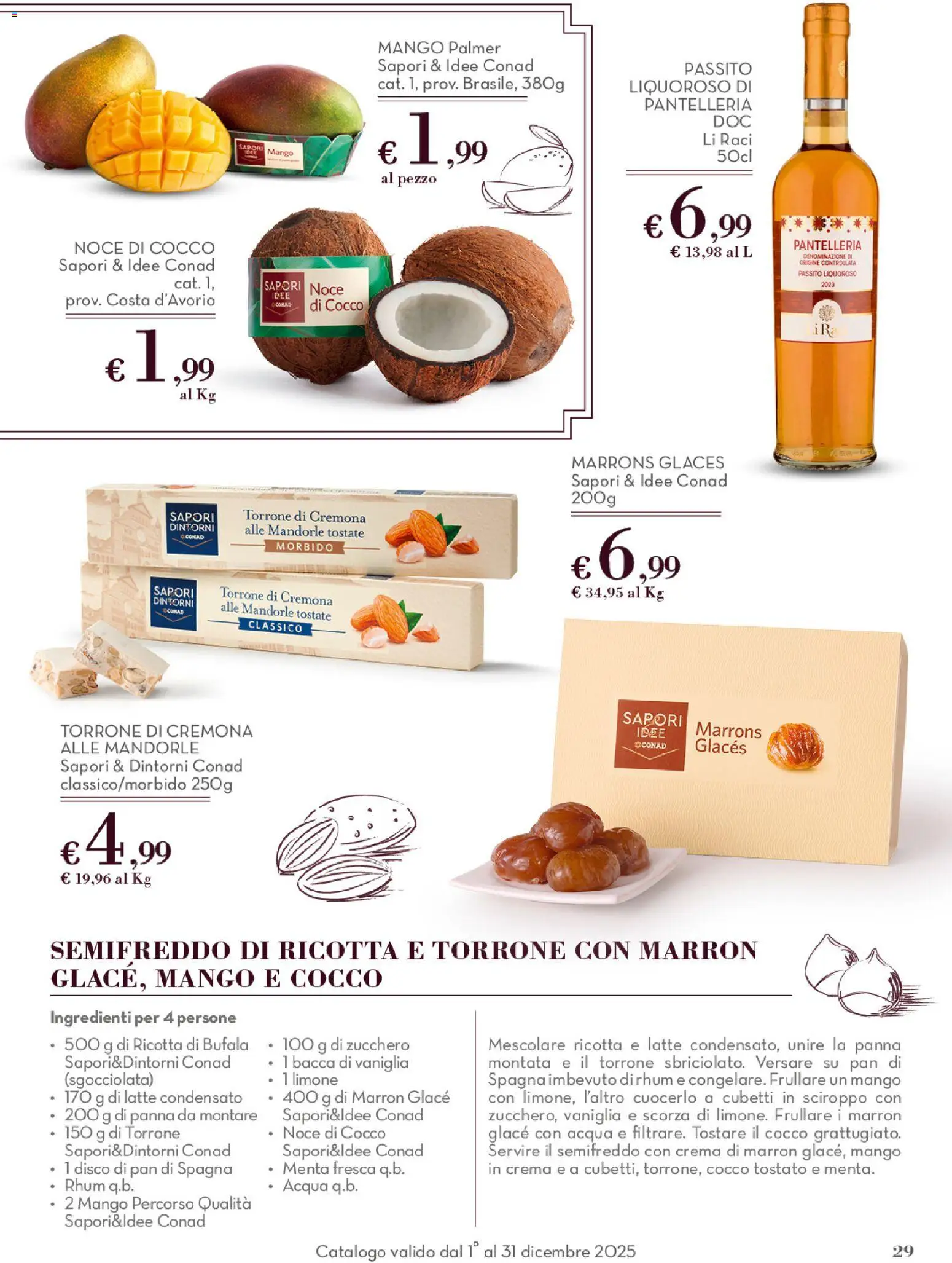Volantino Conad del 01.12.2025 | Pagina: 29 | Prodotti: Limone, Mango, Cocco, Latte condensato