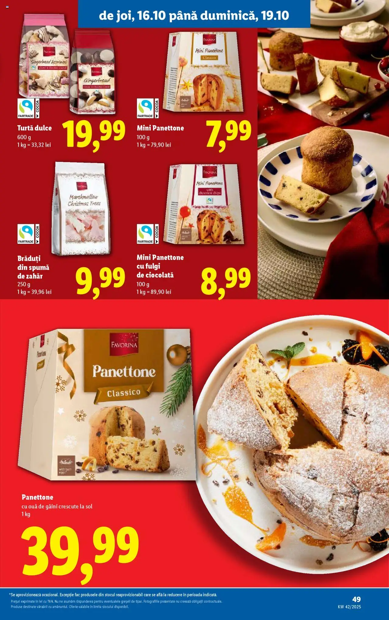 Noul catalog Lidl – valabil de la 13.10.2025 | Pagină: 49 | Produse: Ouă, Fulgi, Turtă dulce, Zahăr