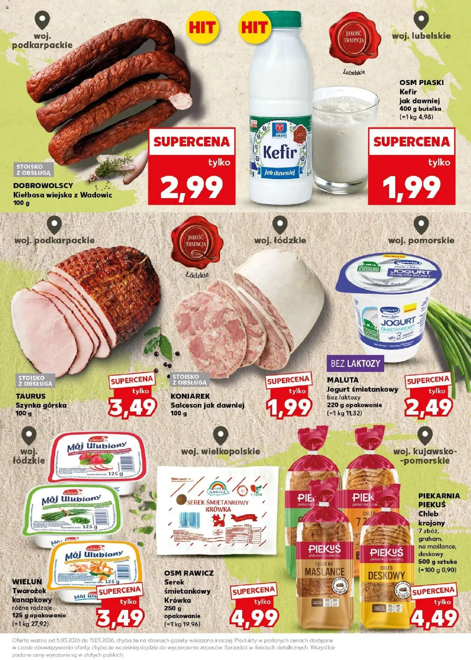 Kaufland gazetka - Mocny start od 09.03.2026 | Strona: 25 | Produkty: Jogurt śmietankowy, Bez laktozy, Kefir, Twarożek