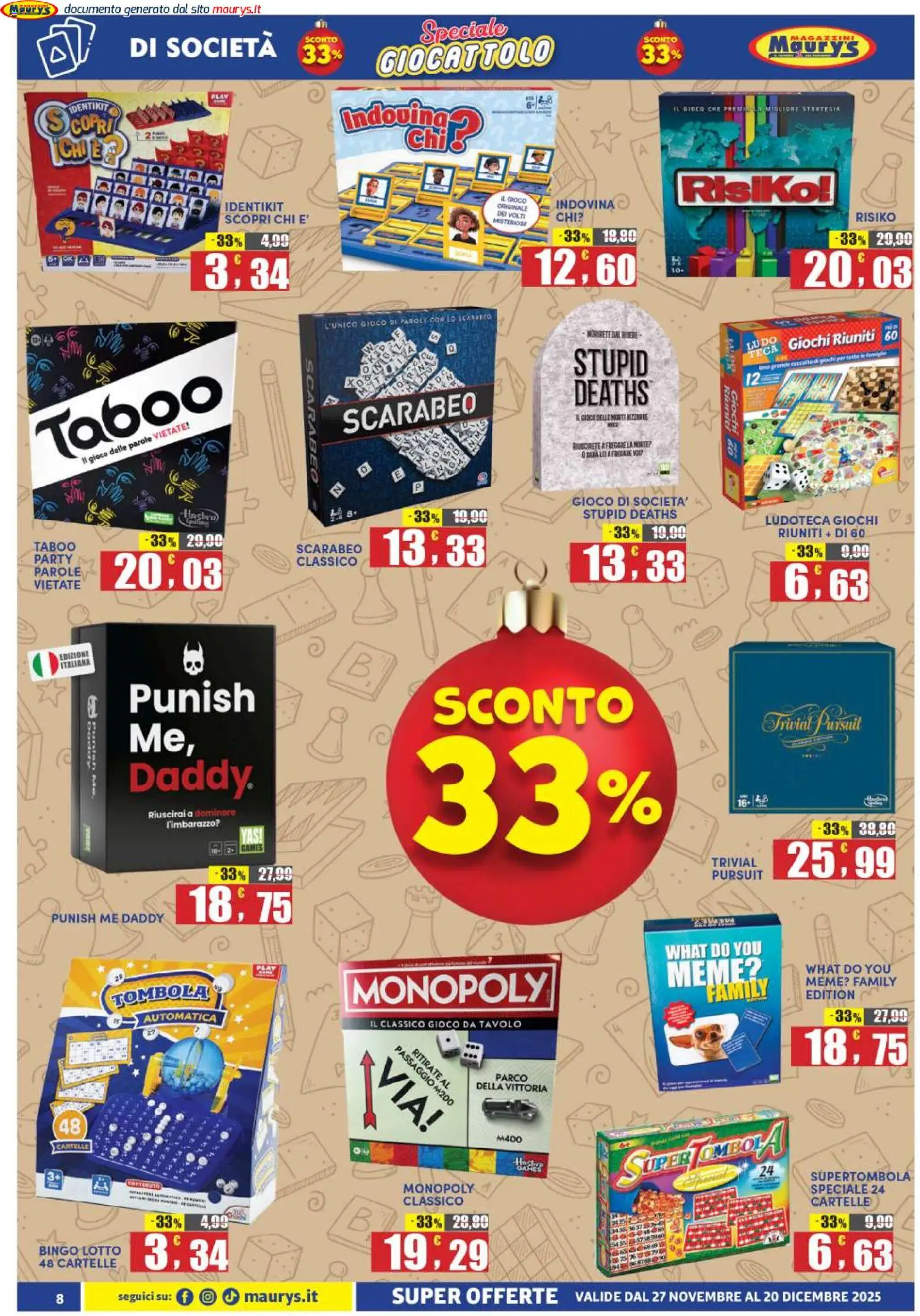 Volantino Maury's del 27.11.2025 | Pagina: 8