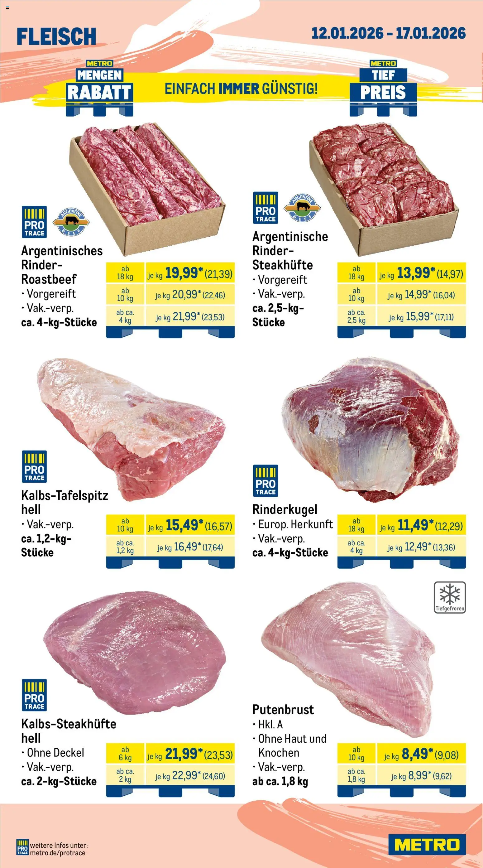 Metro  Wochen-Angebote Gastro – gültig ab 12.01.2026 | Seite: 2 | Produkte: Roastbeef, Fleisch