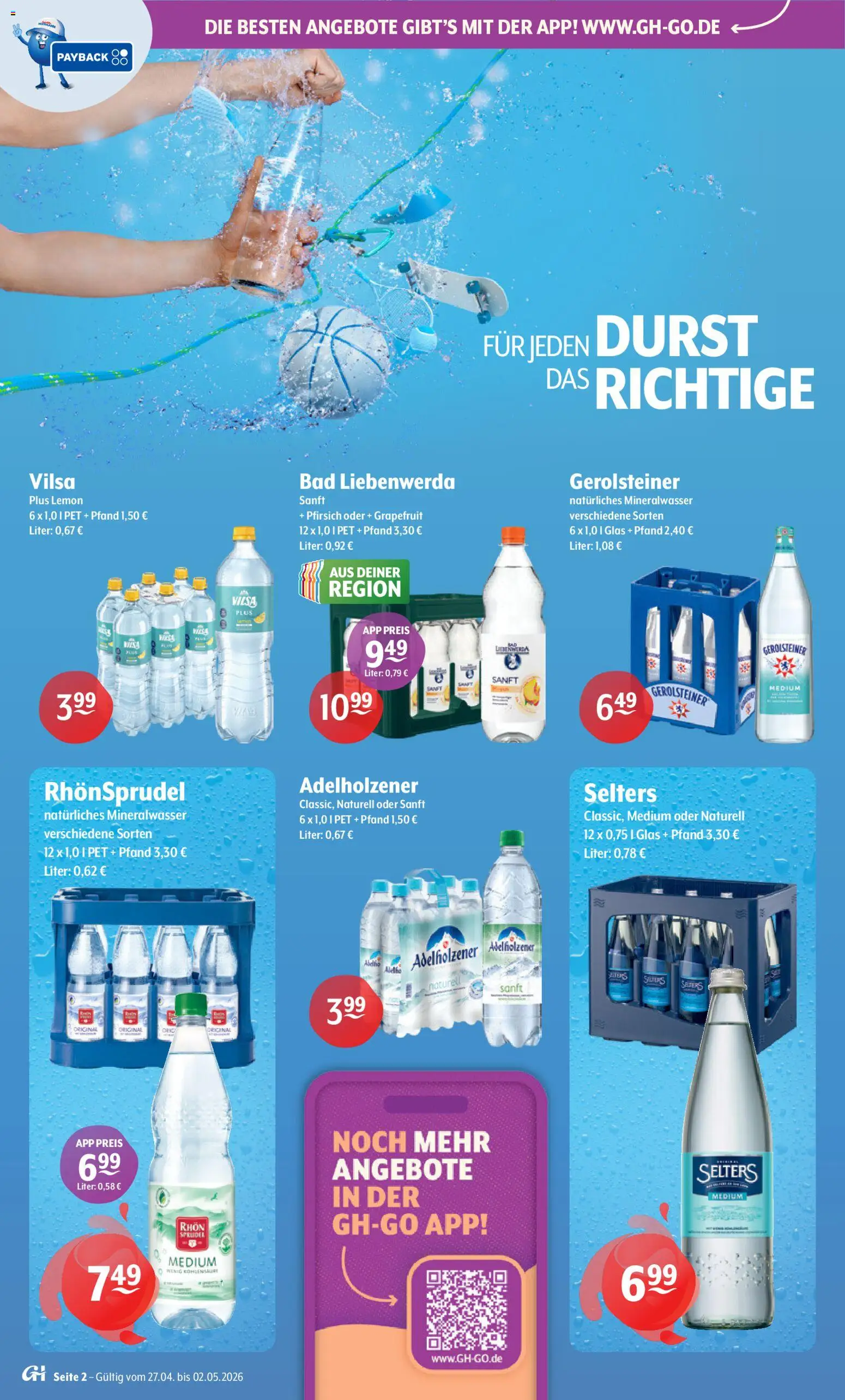 Getränke Hoffmann - Brandenburg – gültig ab 27.04.2026 | Seite: 2 | Produkte: Bad, Pfirsich, Rhonsprudel, Gerolsteiner