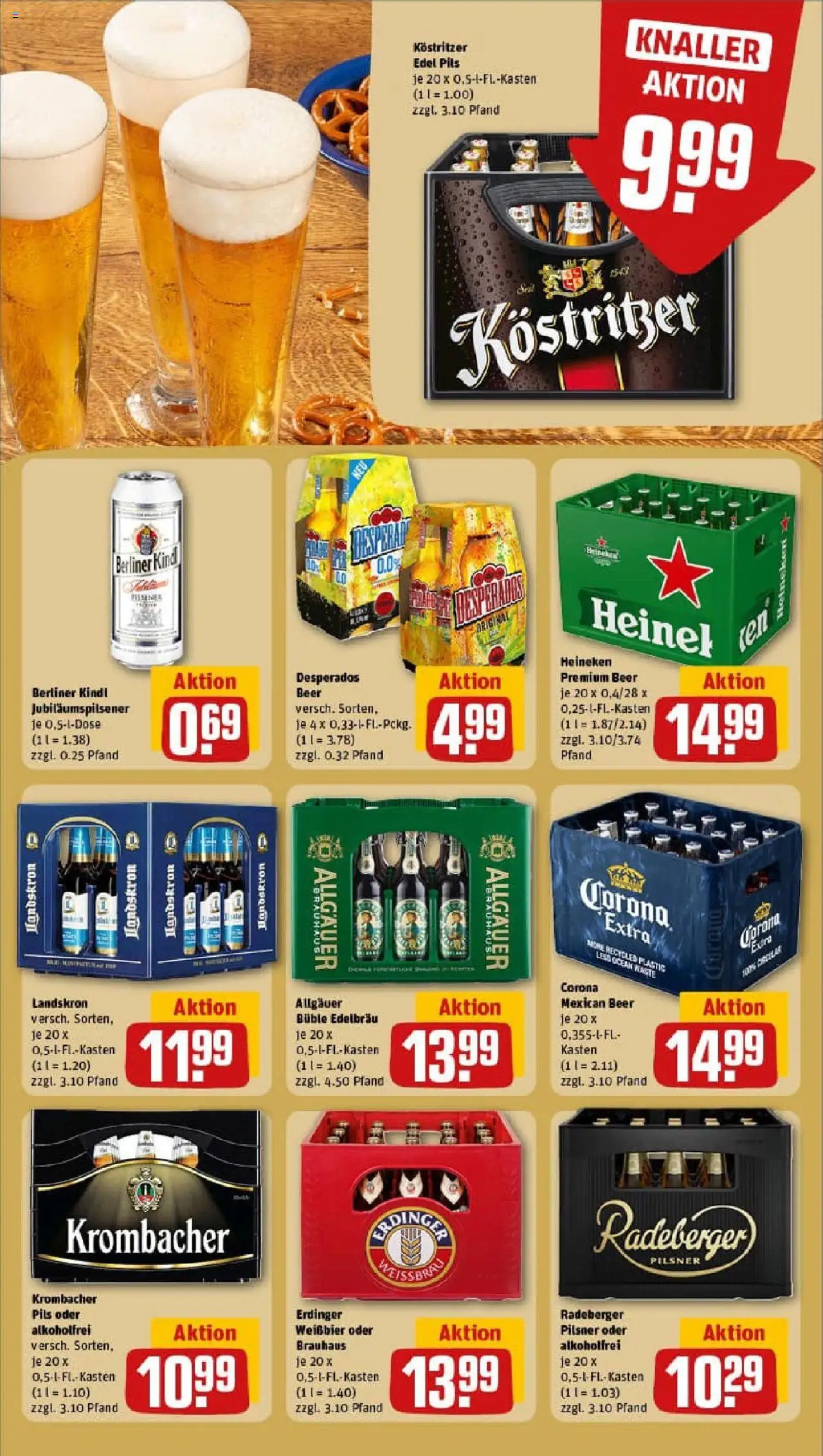 Rewe prospekt Berlin / Neukölln	 – gültig ab 28.09.2025 | Seite: 21 | Produkte: Berliner, Erdinger, Pils, Heineken