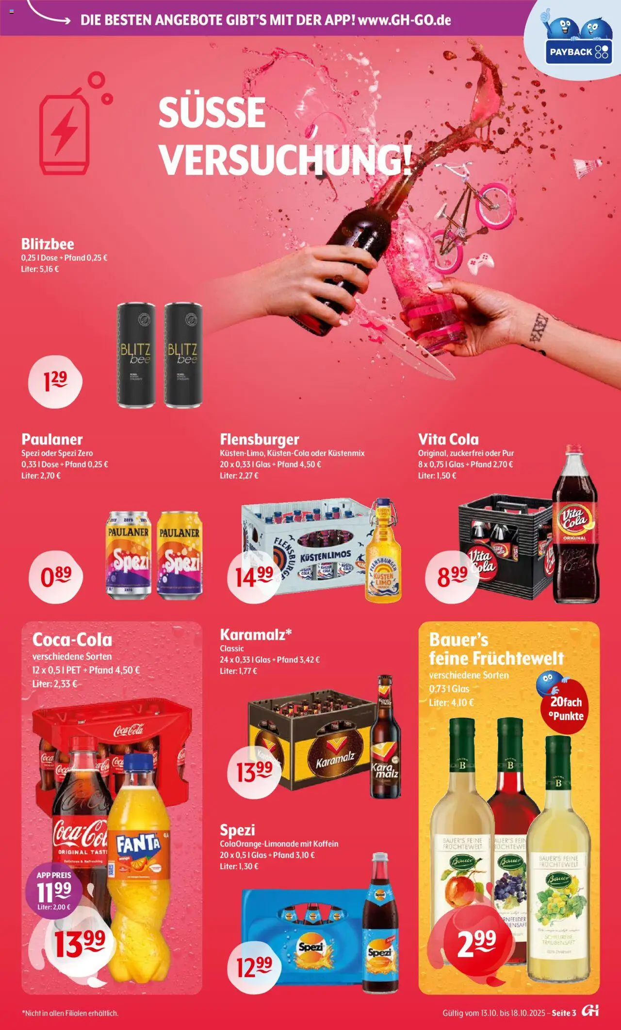 Getränke Hoffmann - Nordrhein - Westfalen – gültig ab 13.10.2025 | Seite: 3 | Produkte: Coca cola, Cola, Flensburger, Paulaner
