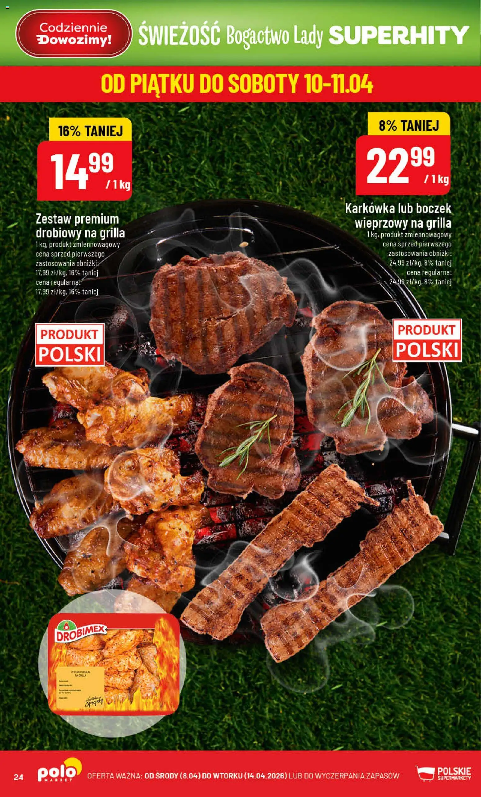 POLOmarket gazetka od 08.04.2026 | Strona: 24 | Produkty: Karkówka, Boczek