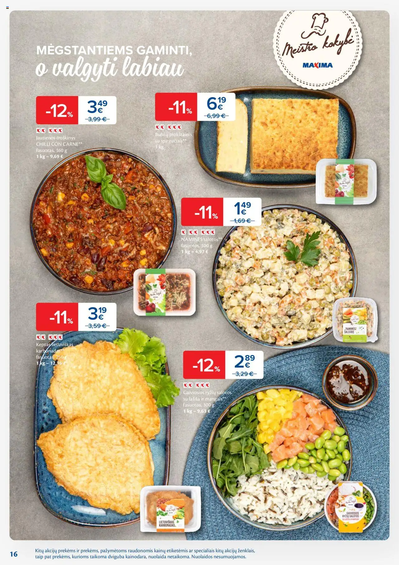MAXIMA leidinys│galioja nuo 24.06.2025 | Puslapis: 16 | Prekių: Salotos, Jautienos, Plokštainis