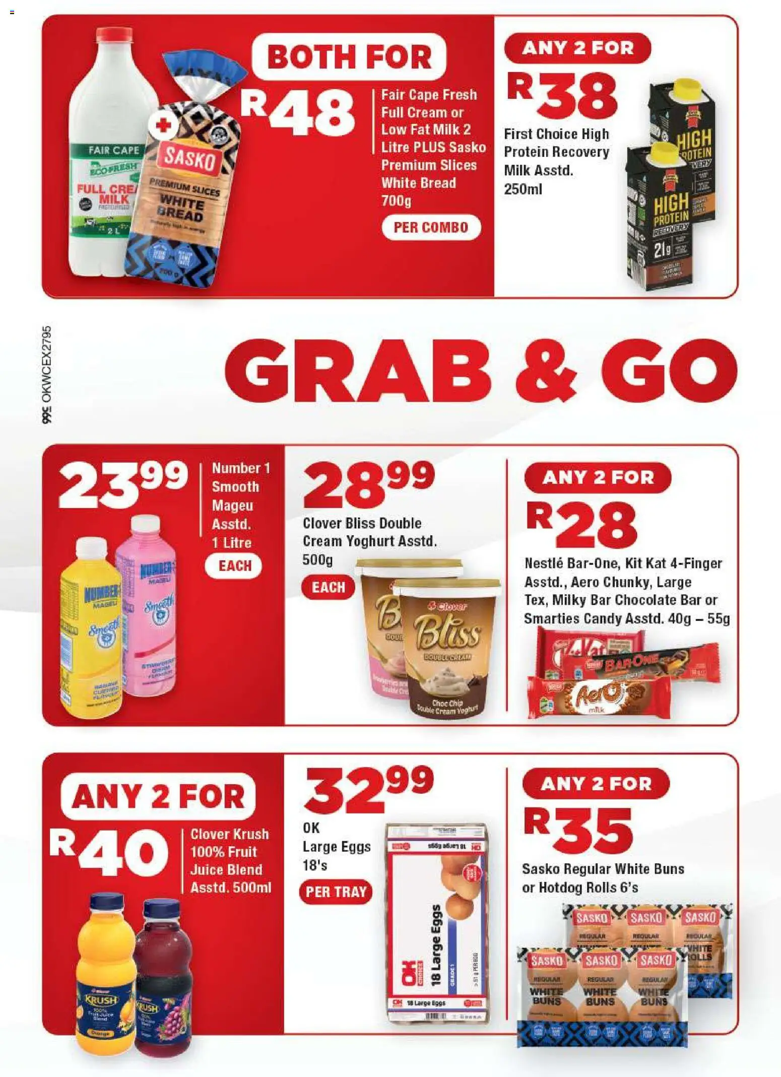 New OK Foods catalogue – valid from 05.01.2026 | Page: 2 | Products: Tray, Milk, Eggs, Chocolate