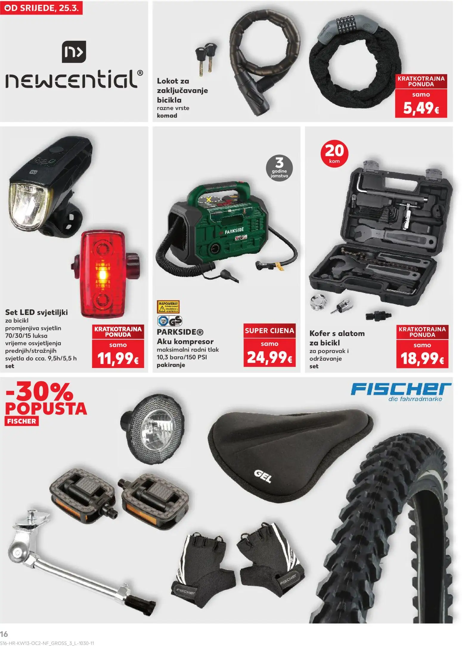 Kaufland HR akciós ujság - amely érvényes a következő dátumtól: 25.03.2026 | Oldal: 16 | Termékek: Parkside