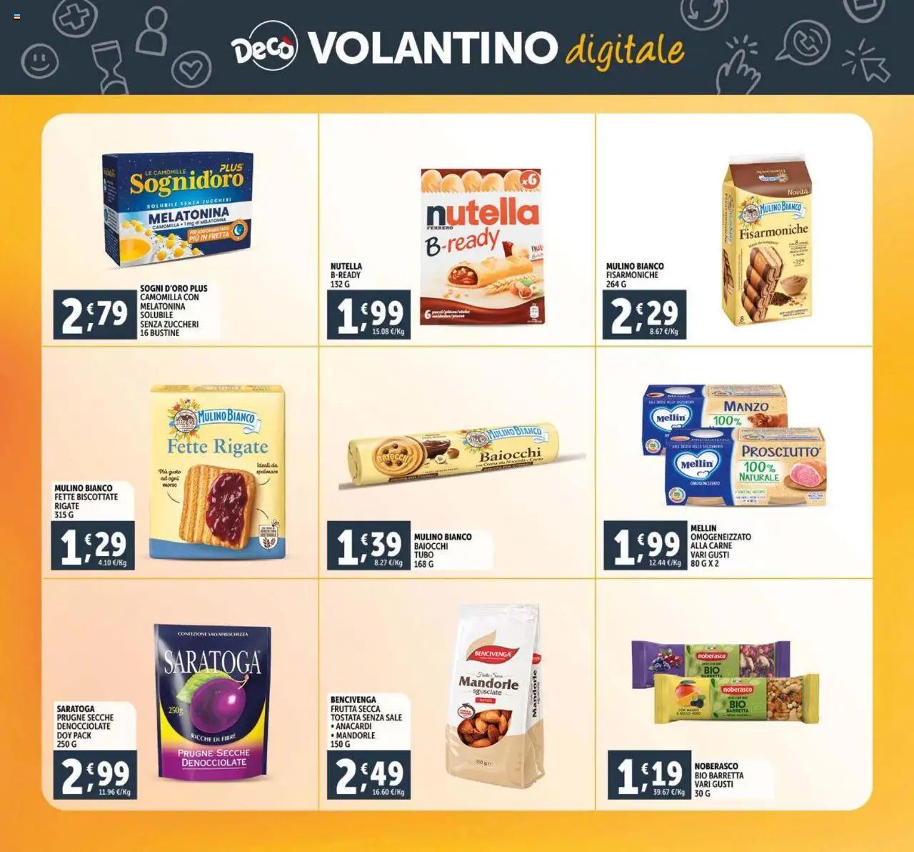 Volantino Decò del 27.05.2025 | Pagina: 24 | Prodotti: Sale, Tubo, Nutella, Fette biscottate