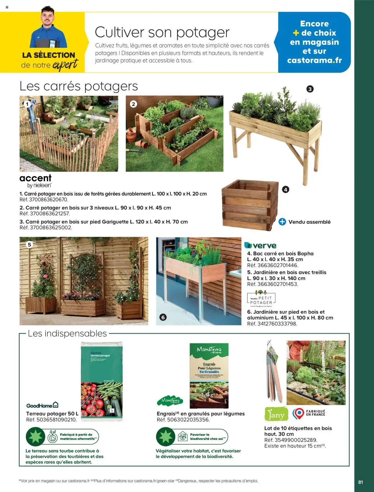  | Page: 81 | Produits: Carré potager, Jardinière sur pied, Jardinière, Terreau