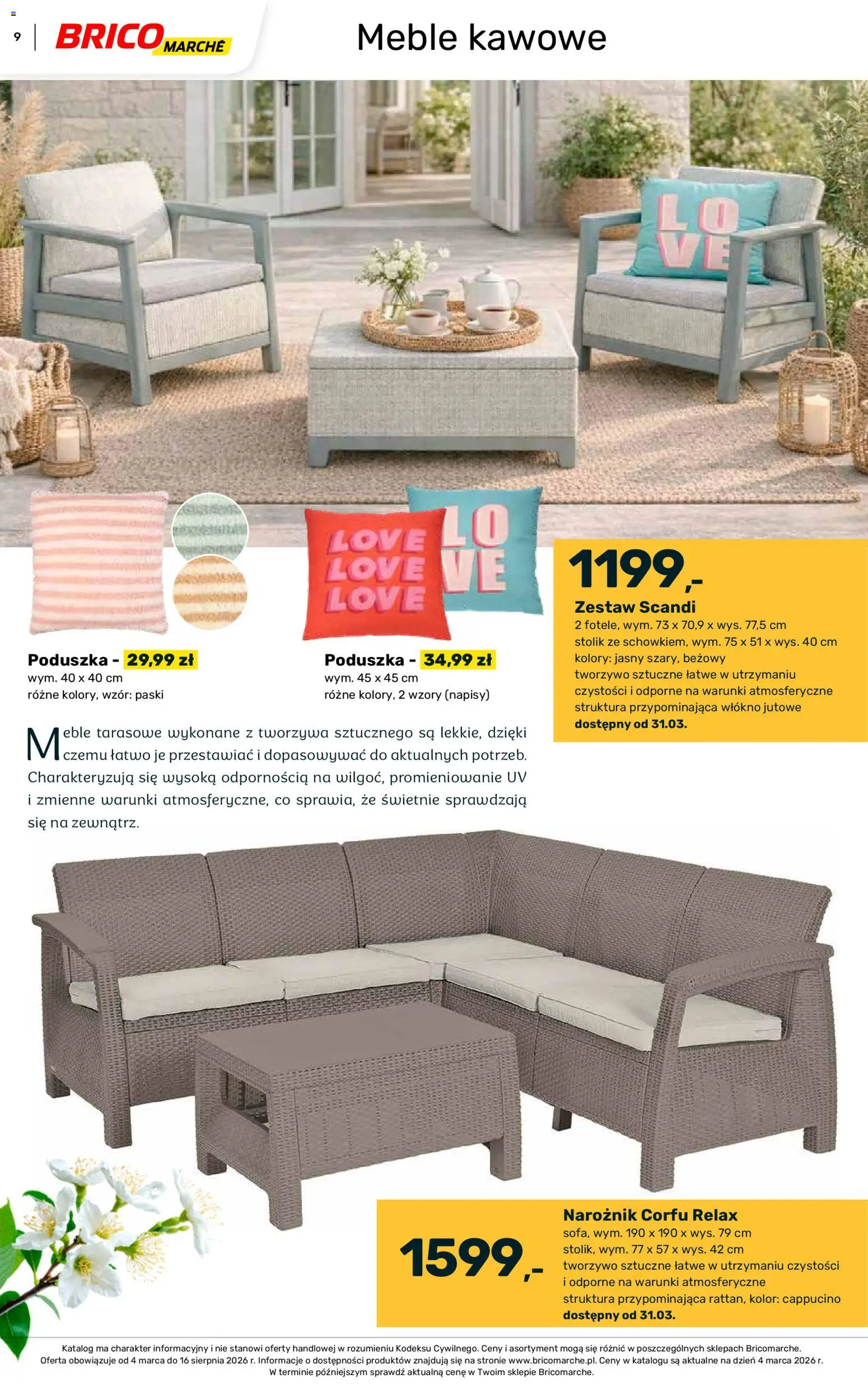 Brico Marché gazetka - Wiosna od 04.03.2026 | Strona: 9 | Produkty: Poduszka