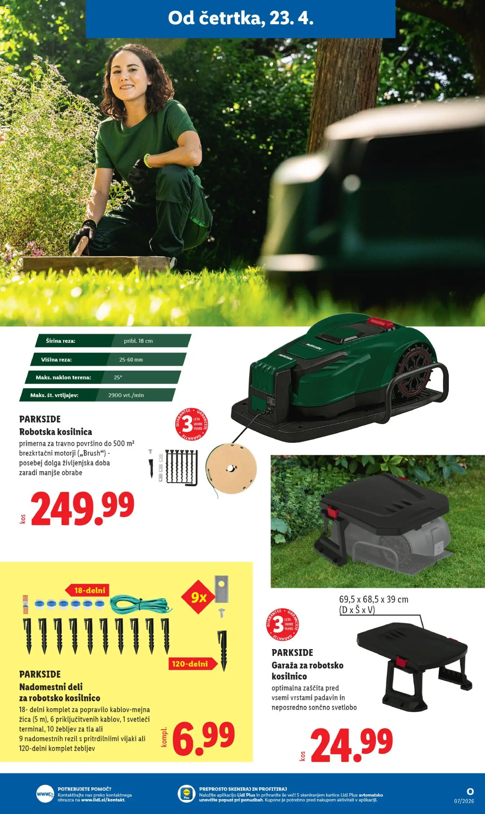 Novi Lidl katalog ponudbe – veljaven od 20.04.2026 | Stran: 45 | Izdelki: Kosilnica, Robotska kosilnica
